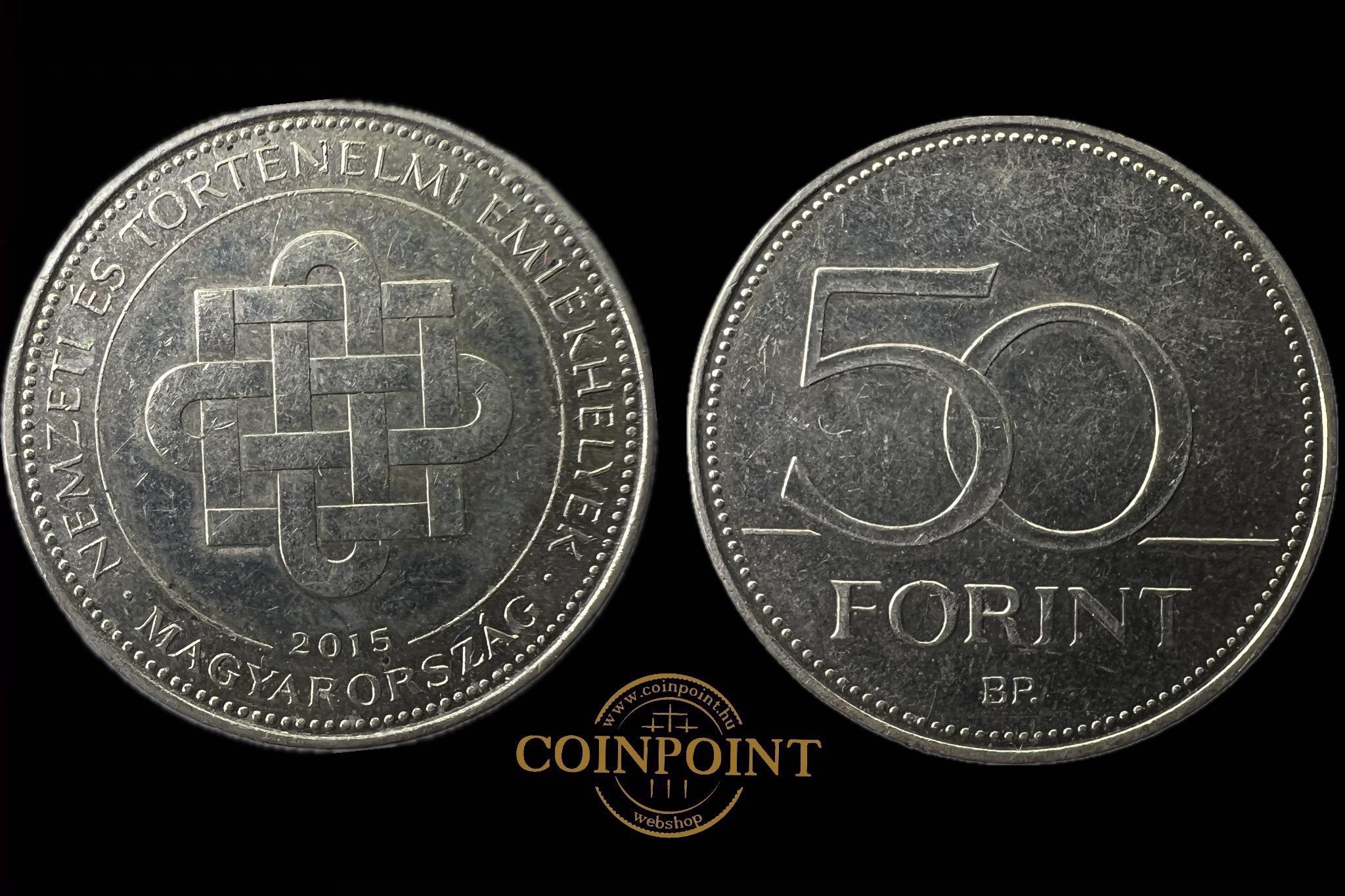 Nemzeti és Történelmi emlékhelyek Magyarország 50 Forint 2015 BP FOEM 9 