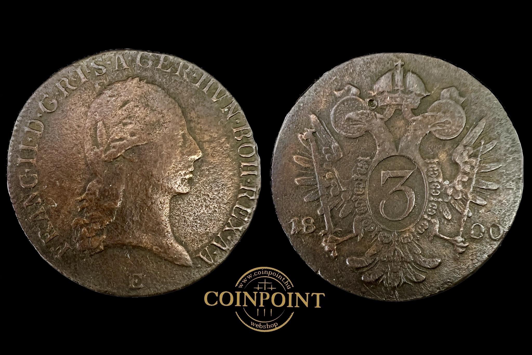 Ferenc 3 Krajcár (1800)E Adamo C4 