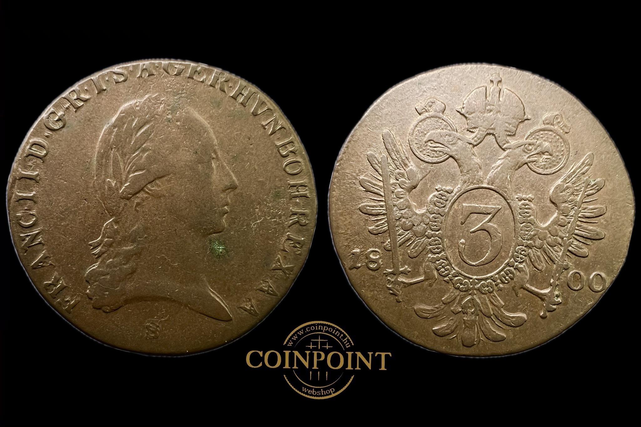 Ferenc 3 Krajcár (1800)S Adamo C4 