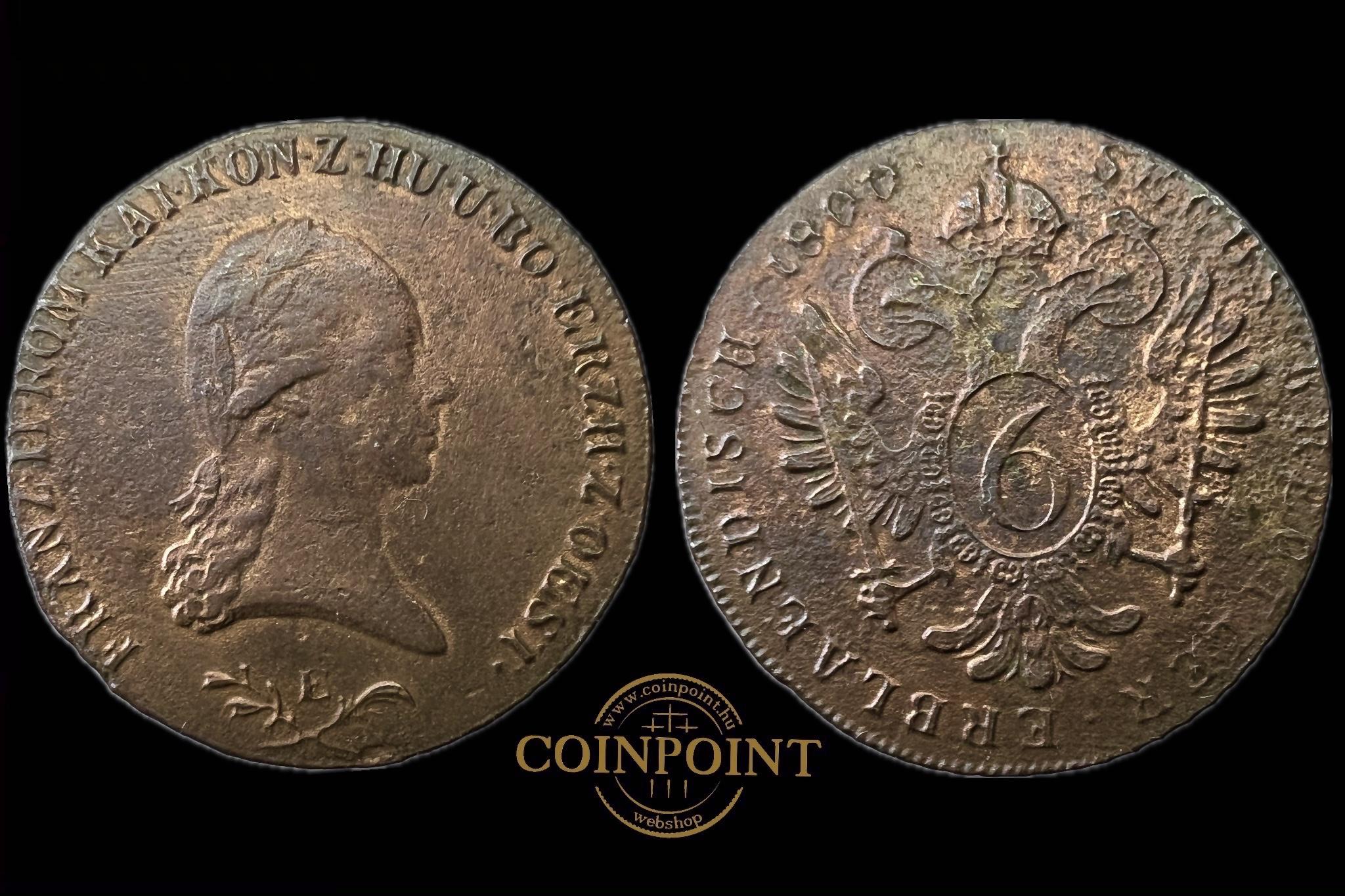 Ferenc 6 krajcár (1800 E) Herinek 1030, Adamo C5 