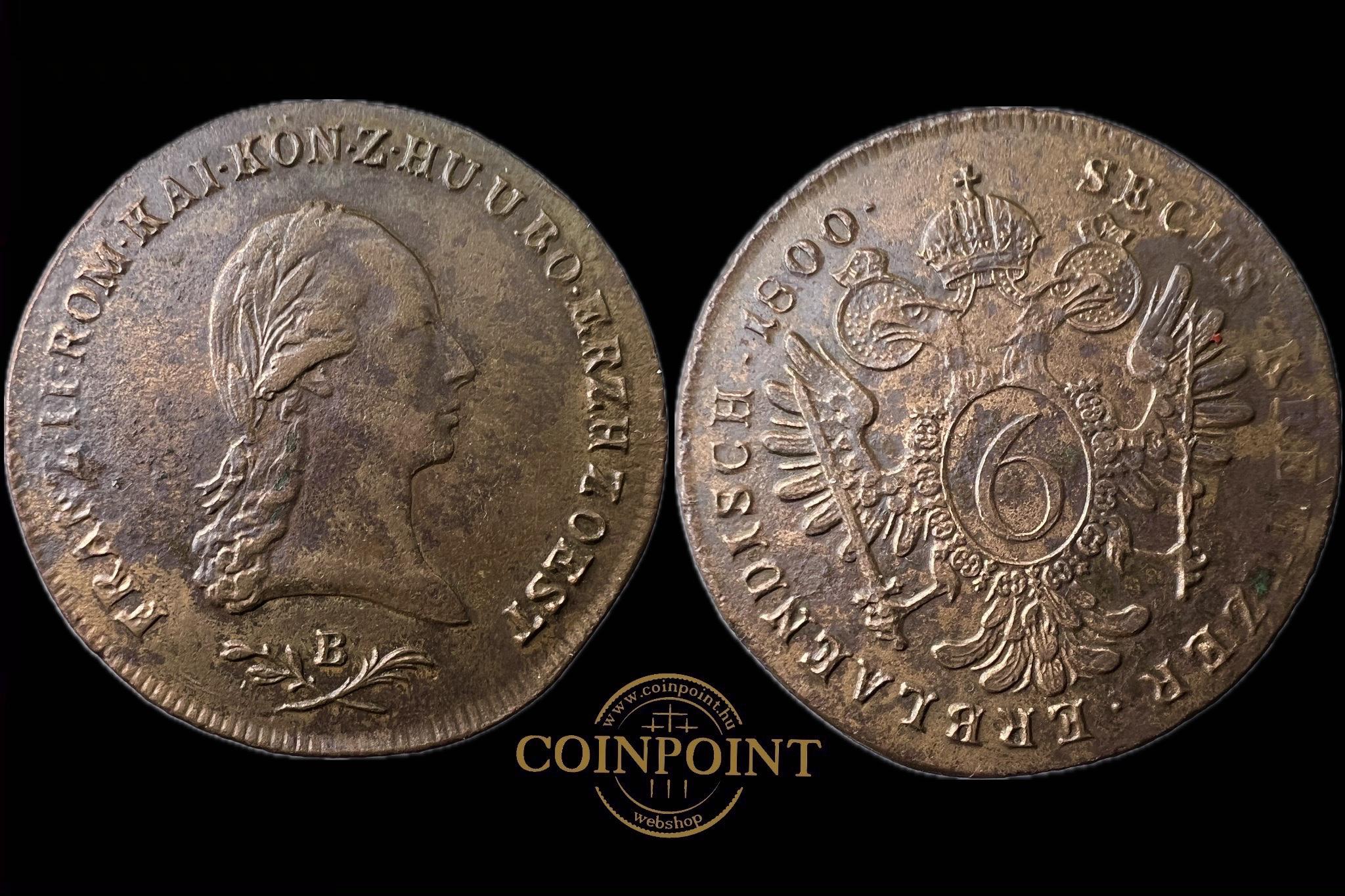 Ferenc 6 Krajcár 1800 B Adamo C5 