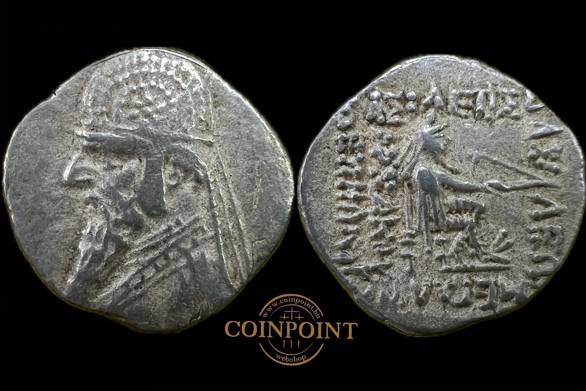 II.Mithrades Pártus Királyság (i.e.124-91) Drachma BAΣIΛEΩΣ BAΣIΛEΩN MEΓAΛOV APΣAKOV EΠIΦANOV Sellwood-28.3. Sunrise-298