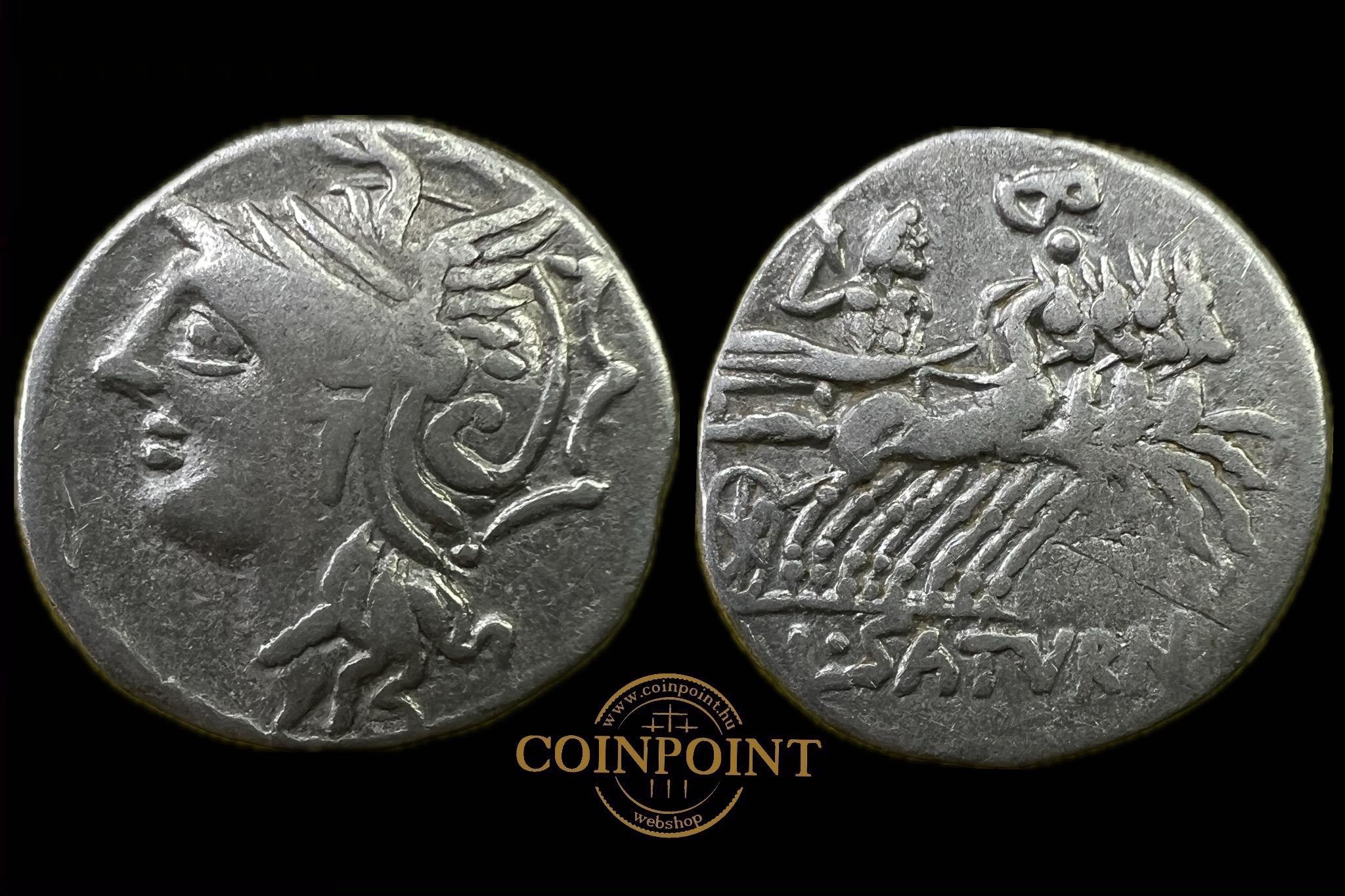 Lucius Appuleius Saturninus (i.e.104) Dénár Róma Crawford_ 317_3 