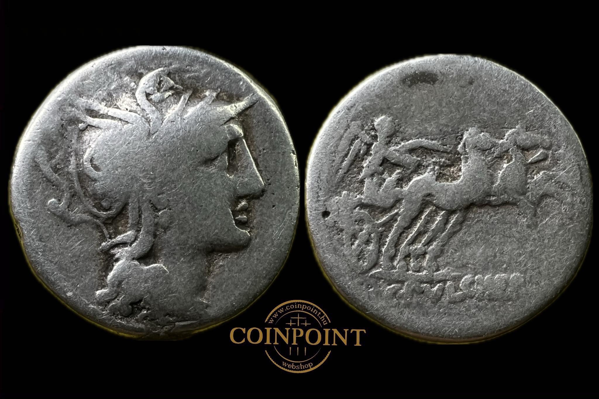 C. Claudius Pulcher (i.e.110, 109_)Dénár Róma Syd. 569; Craw. 300_1 