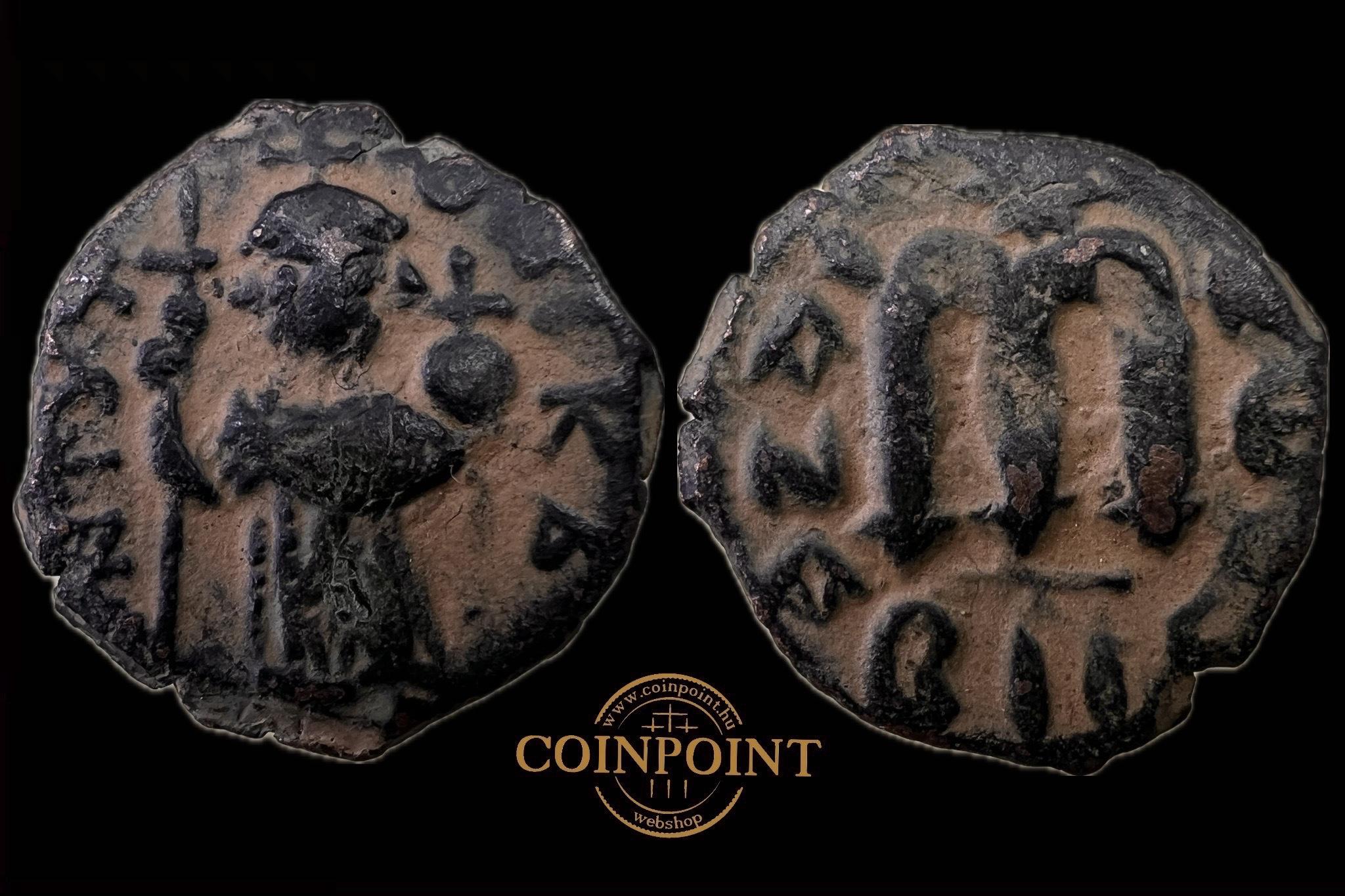 Arab-Bizánc korai Kalifátus (i.sz.636-660) AE (sivatagi patina)Foss AB 8-22 