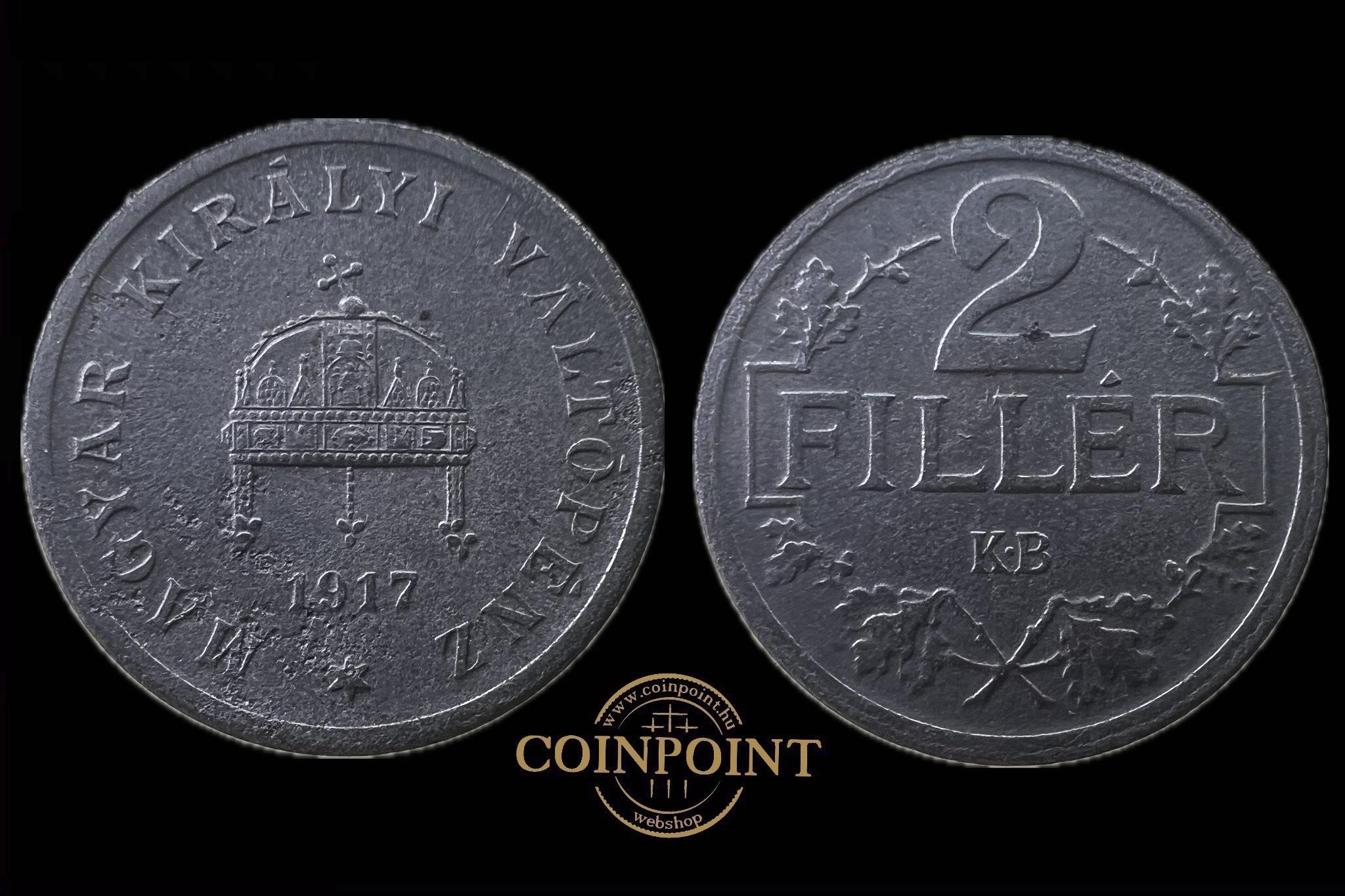 Magyar Királyi Váltópénz (1917) 2 fillér Adamo 2.1
