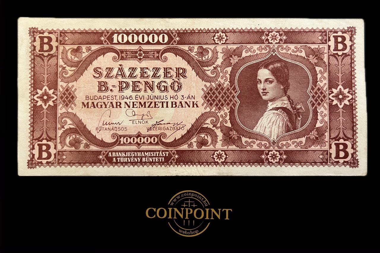 Százezer B.Pengő (1946) EF Adamo P36