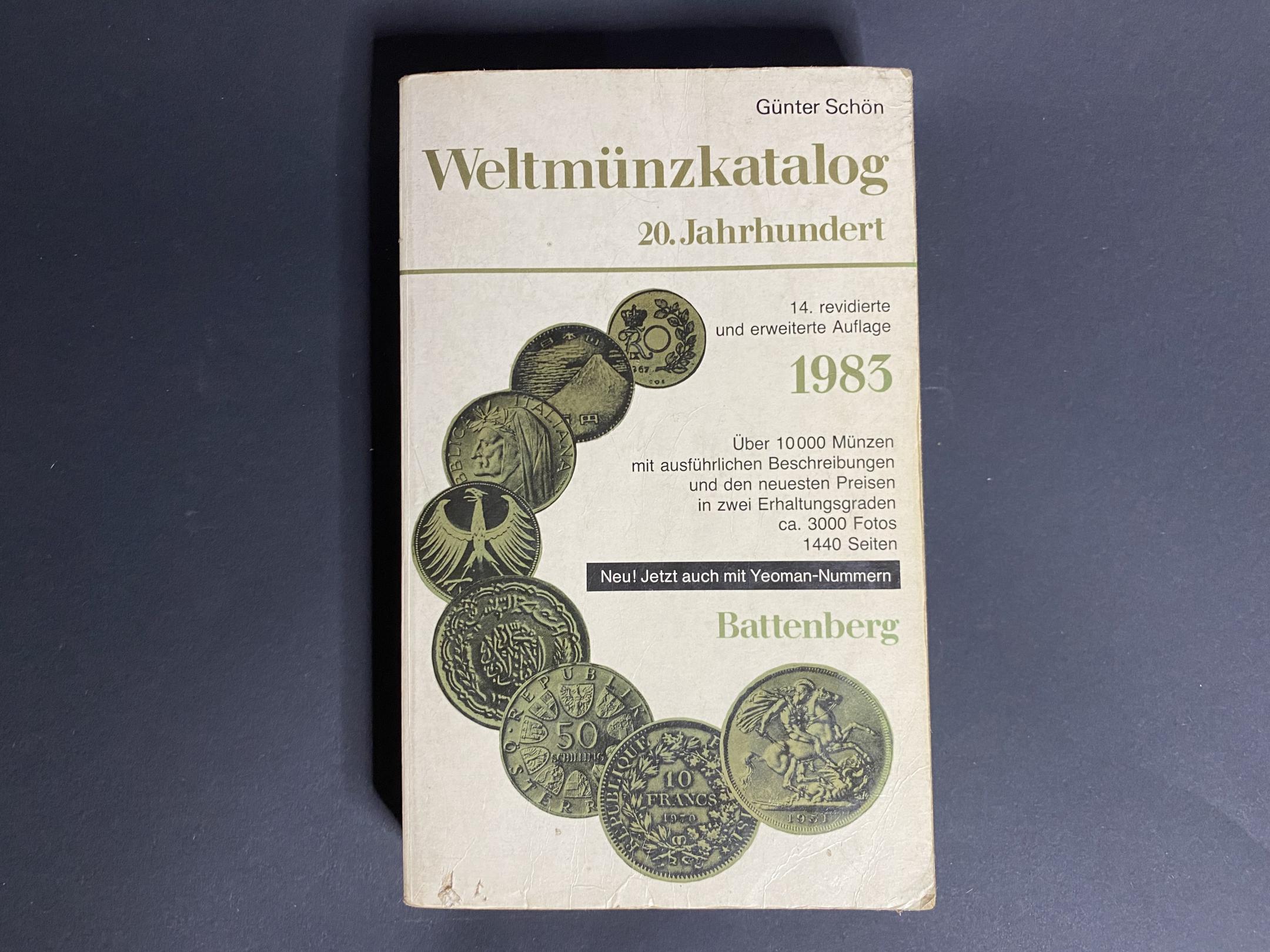 Günter Schön: Weltmünzkatalog (1983) Két kötet:A-I, J-Z