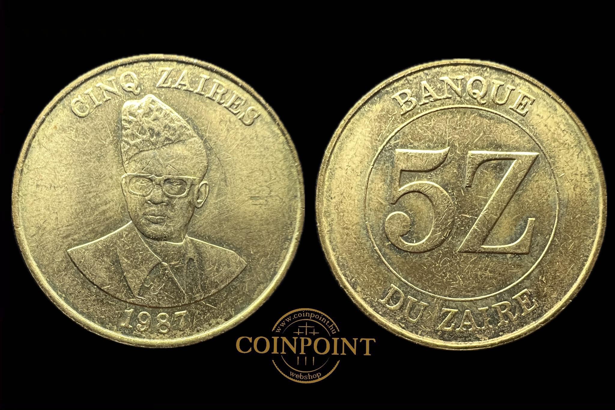 Zaire 5 Zaires 1987 KM14 