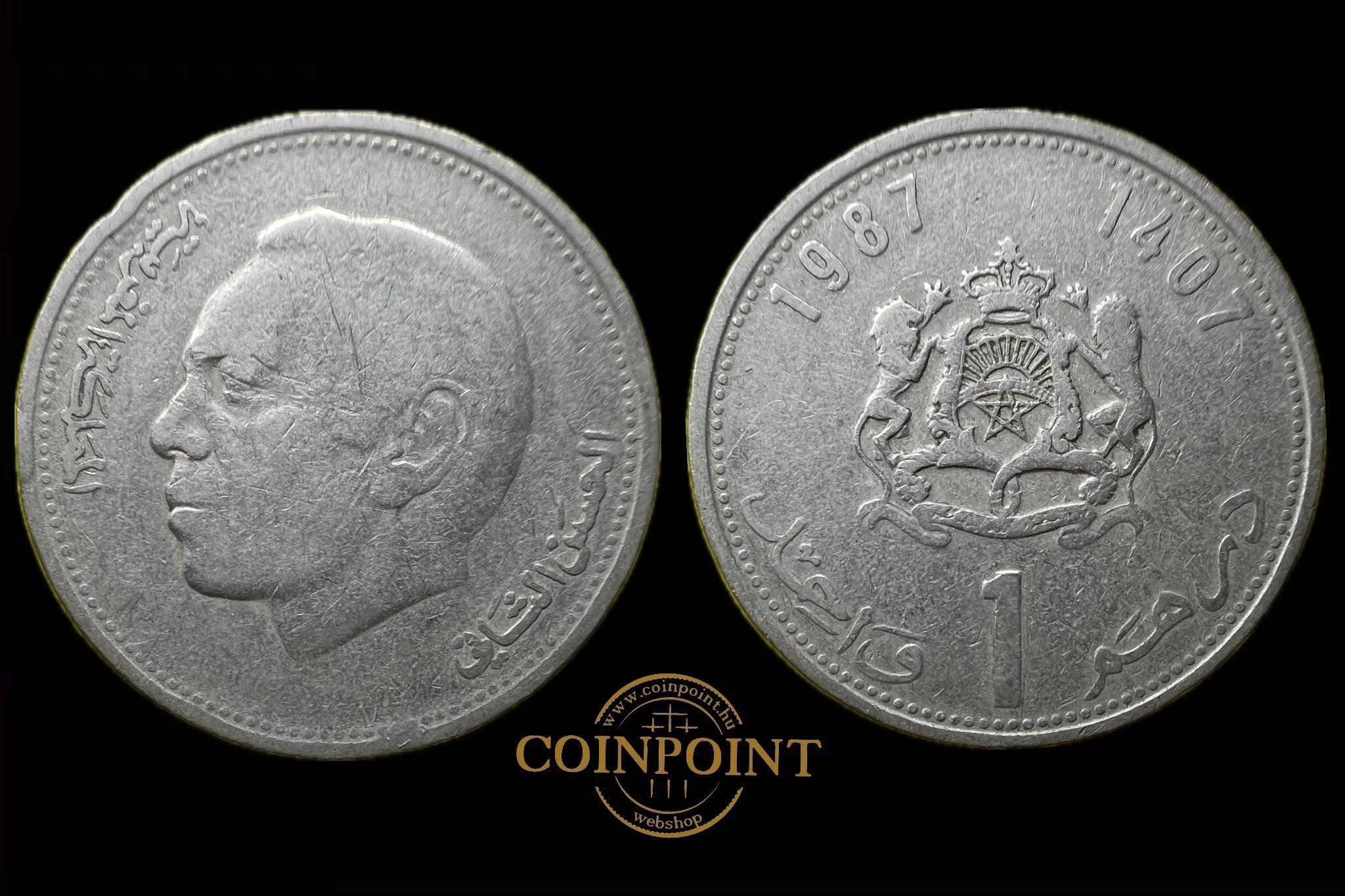 Marokkó 1 Dirham 1987 Y88 