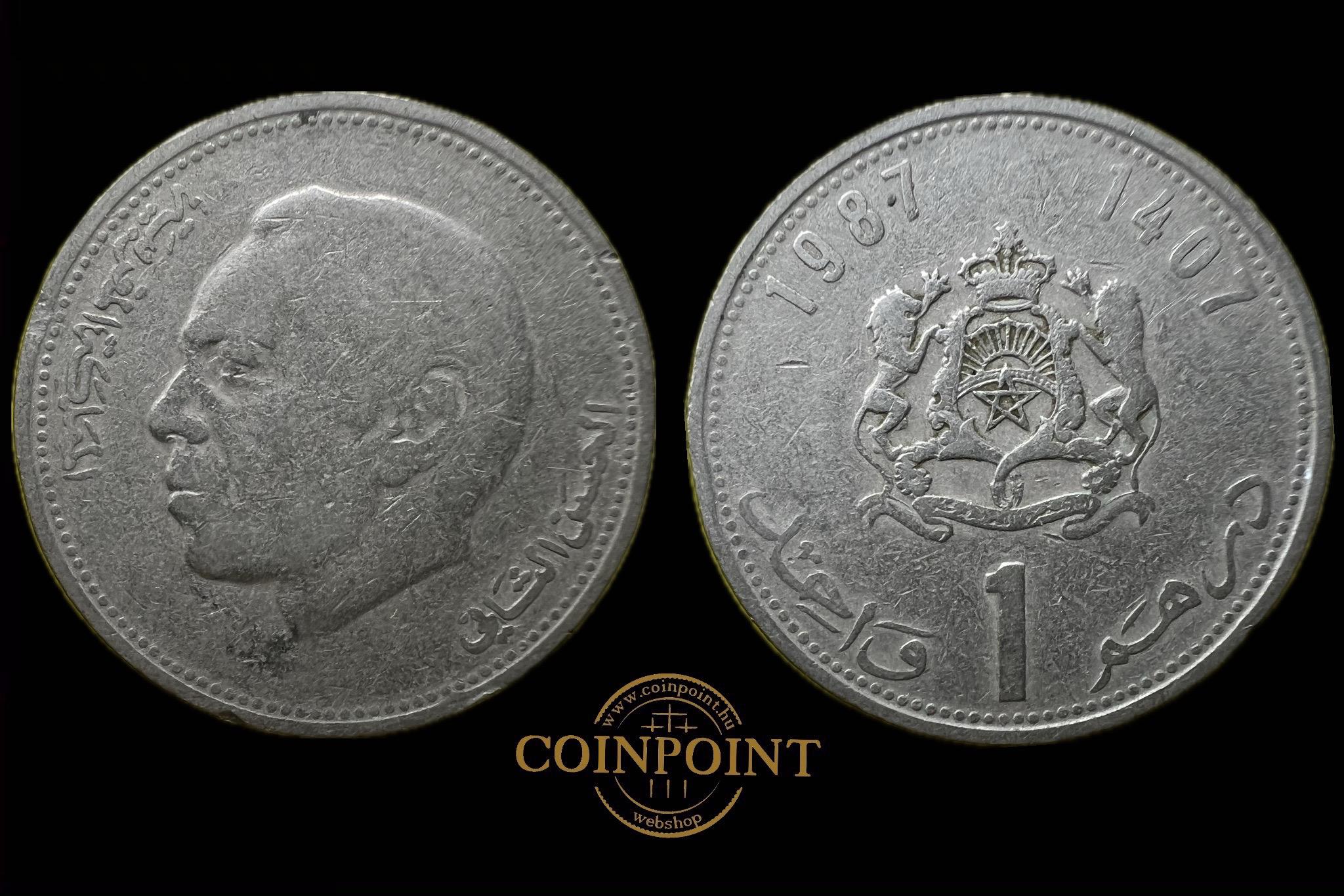 Marokkó 1 Dirham 1987 Y88 