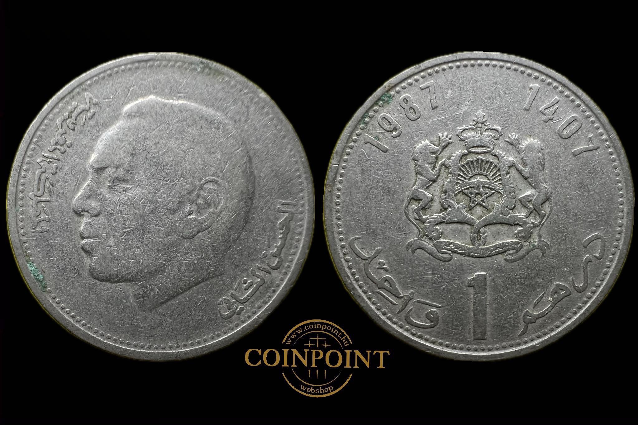 Marokkó 1 Dirham 1987 Y88 