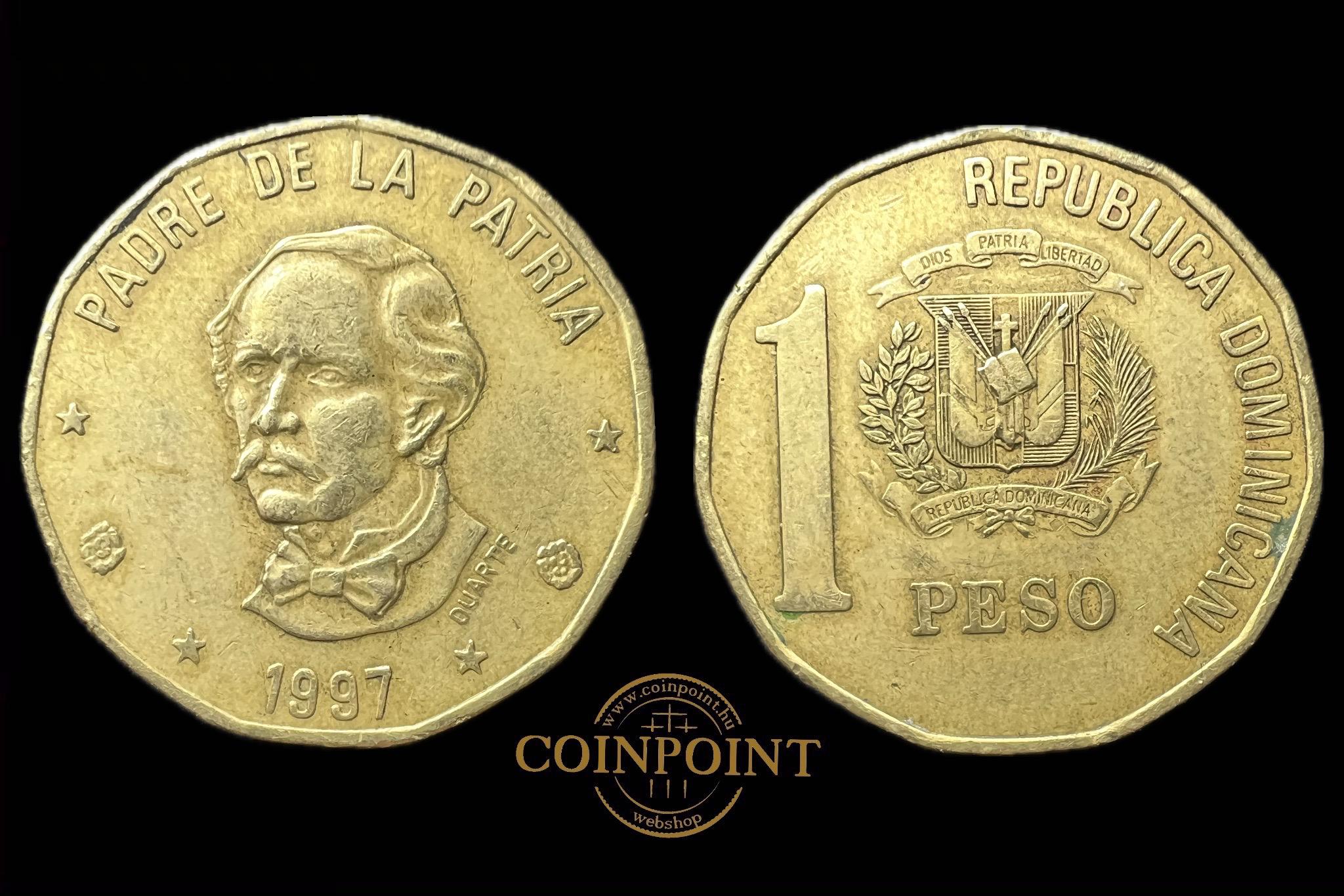 Dominikai Köztársaság 1 Peso 1997 KM80.1-80.3 