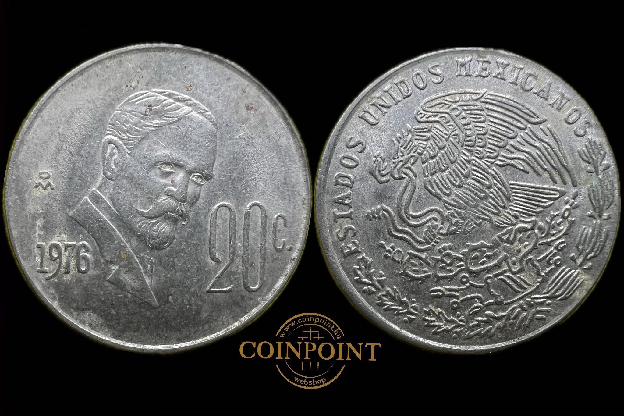 Mexikó 20 Centavos 1976 KM442 