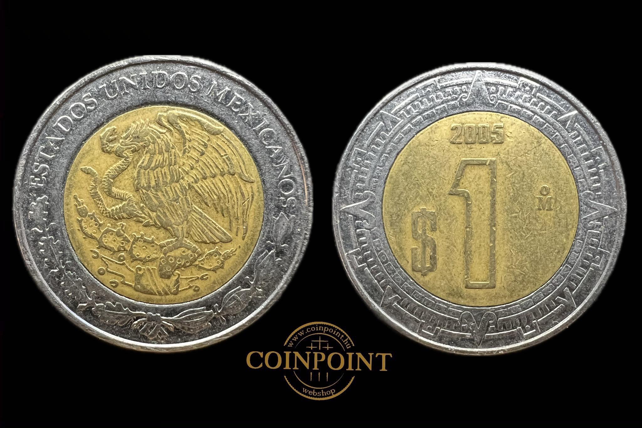 Mexikó 1 Peso 2005 KM603 