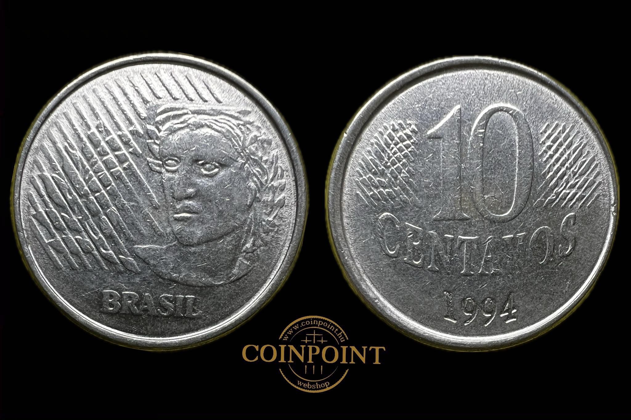 Brazília 10 Centavos 1994 KM633 