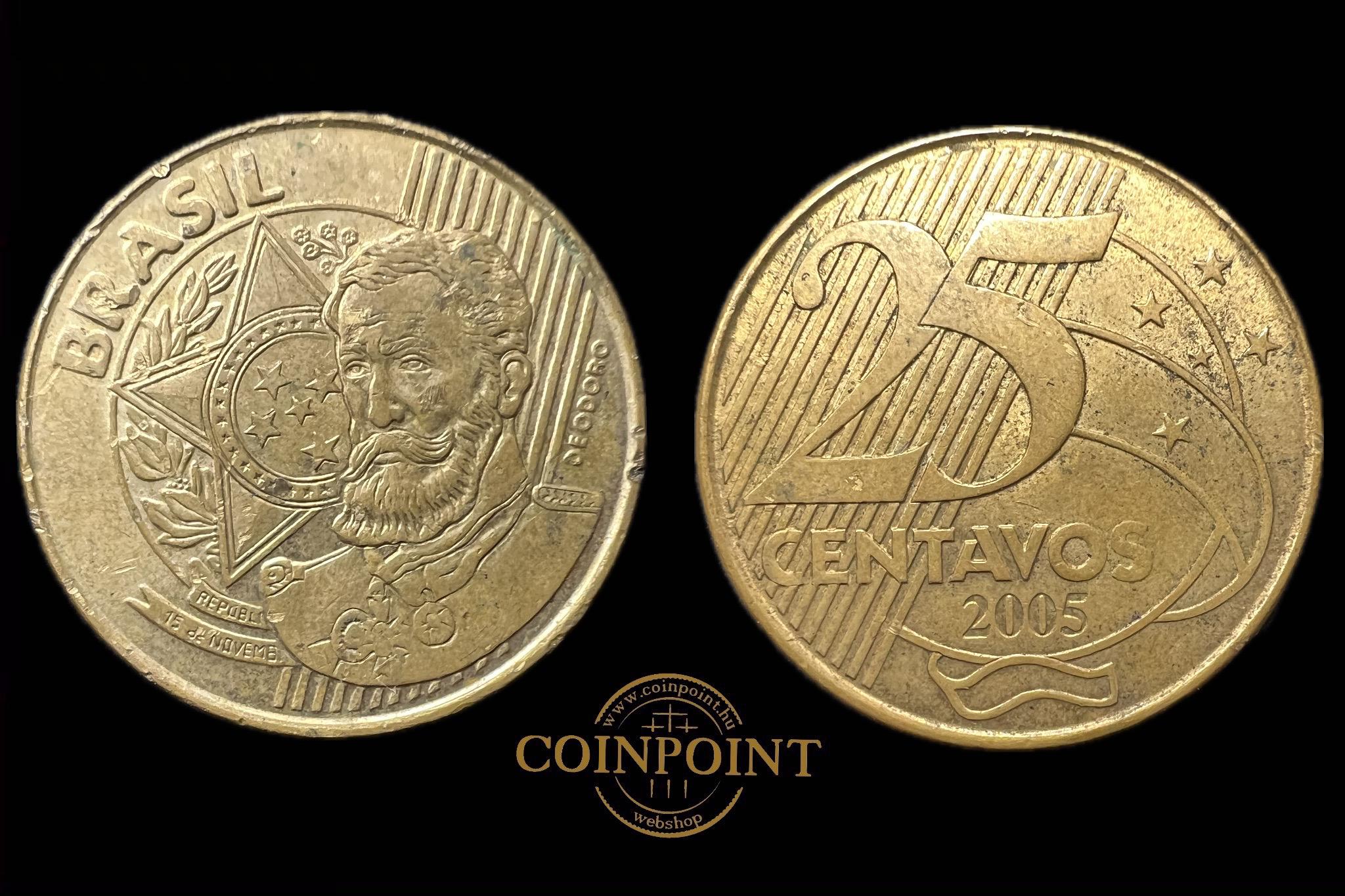 Brazília 25 Centavos 2005 KM650