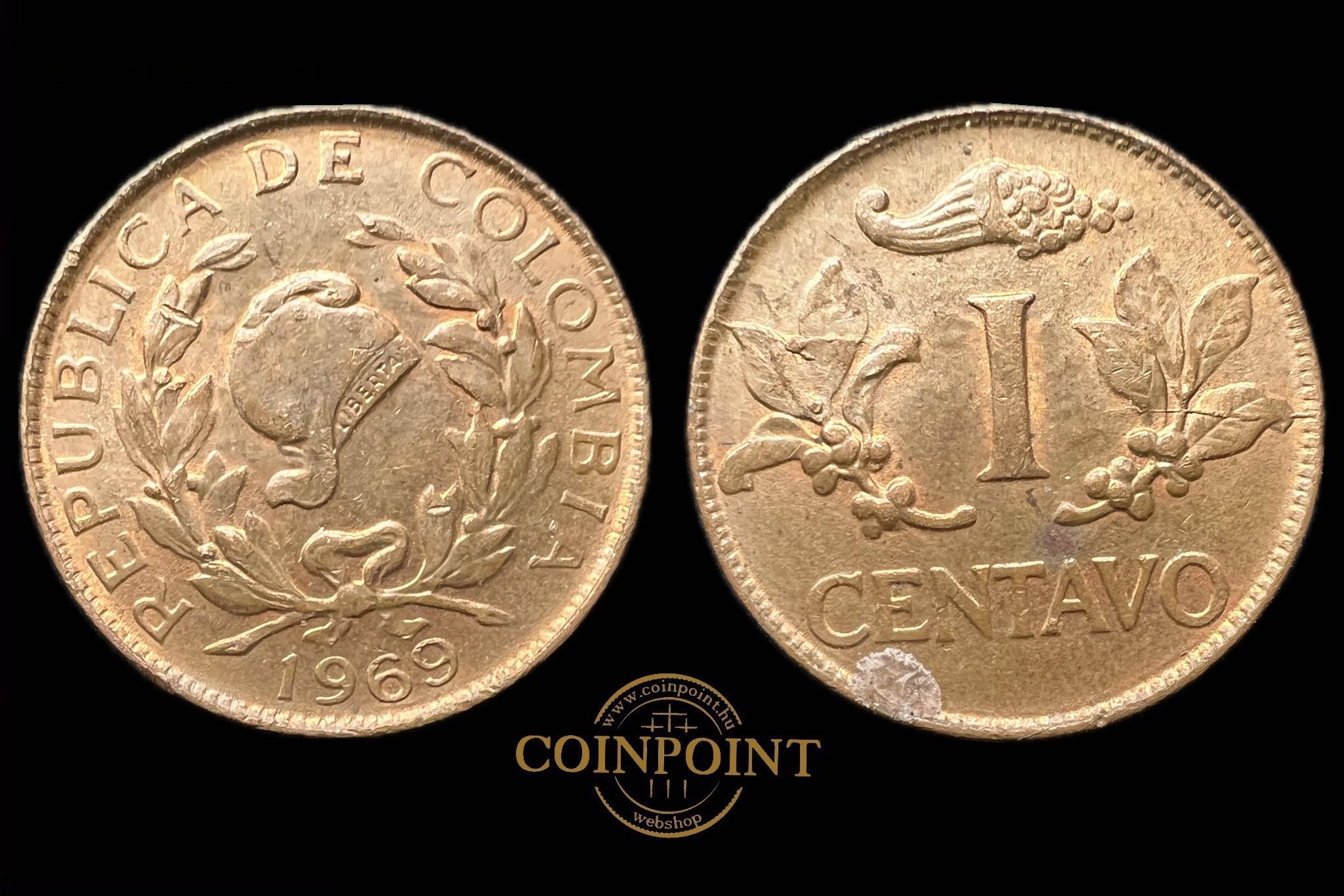 Columbia 1 Centavo 1969 KM205a 