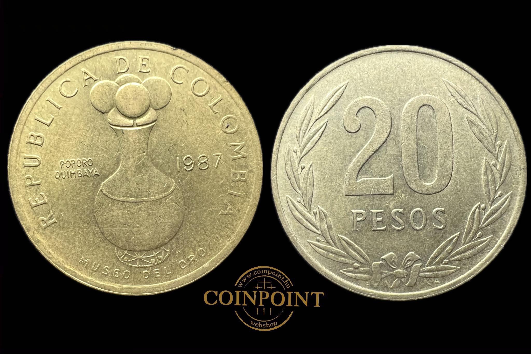 Columbia 20 Pesos 1987 KM271 