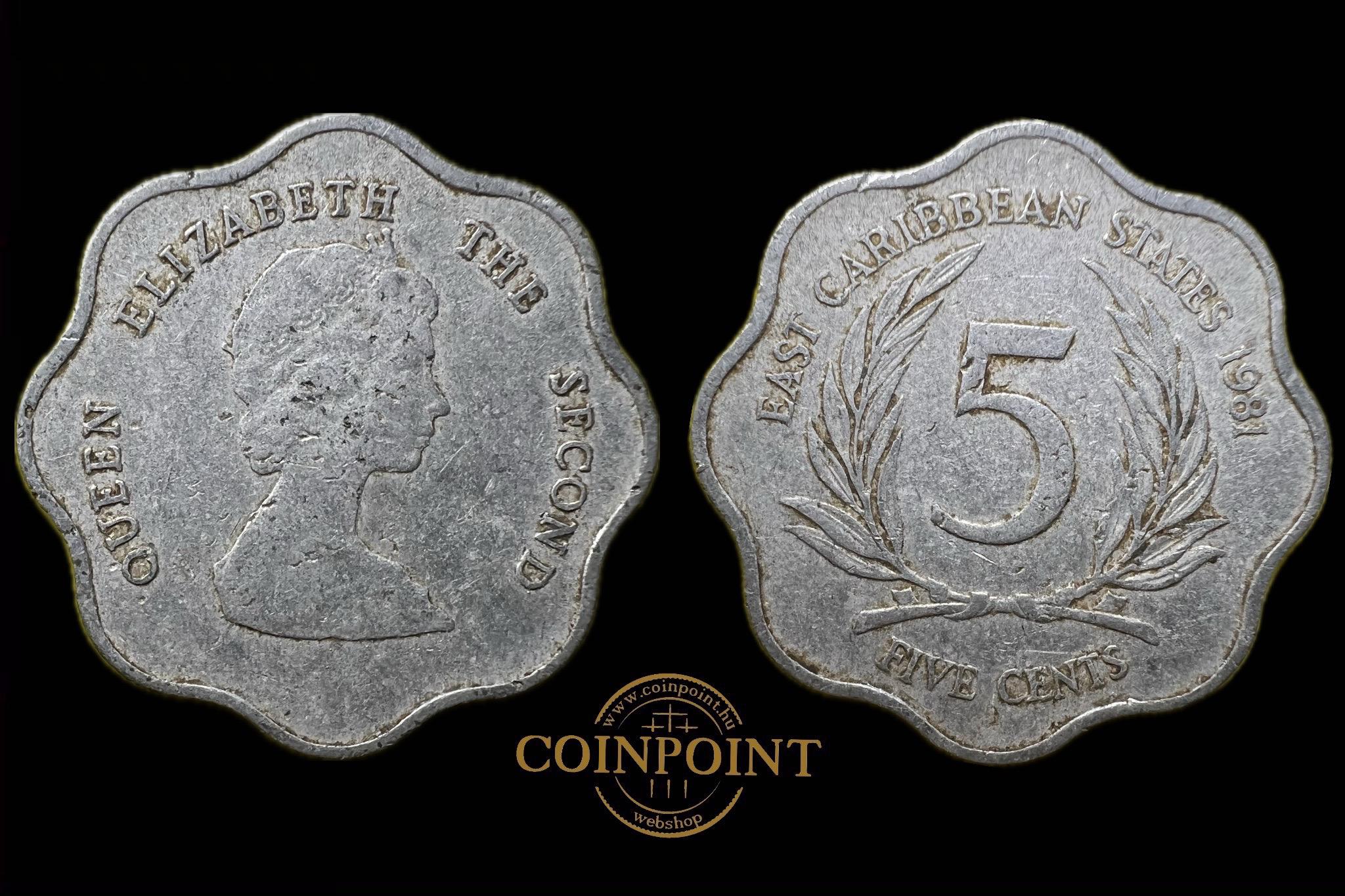 Kelet-karibi Államok Szervezete 5 Cents 1981 KM12 