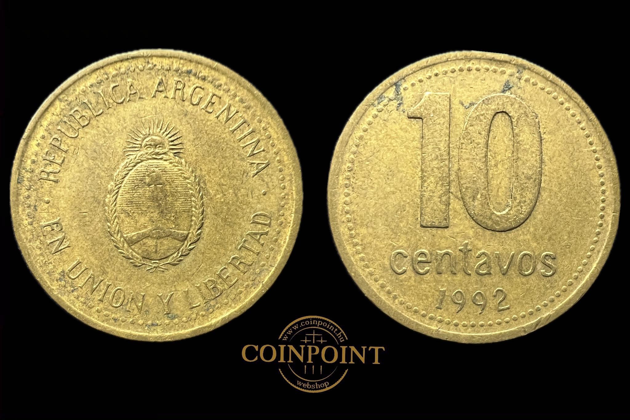 Argentína 10 Centavos 1992 KM107 