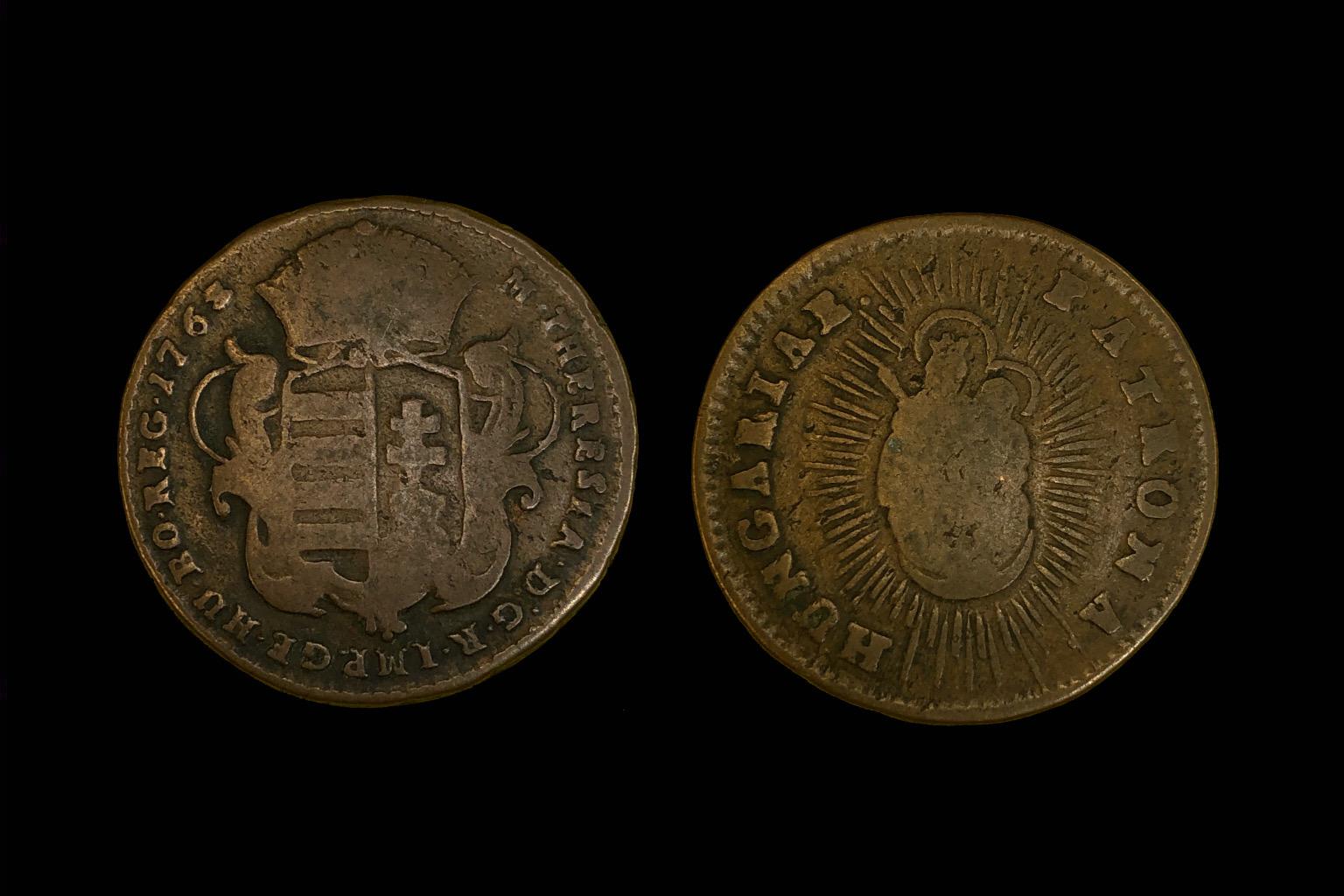 Maria Theresia   ia cooper   denar (1763) Jn. Éh-1278