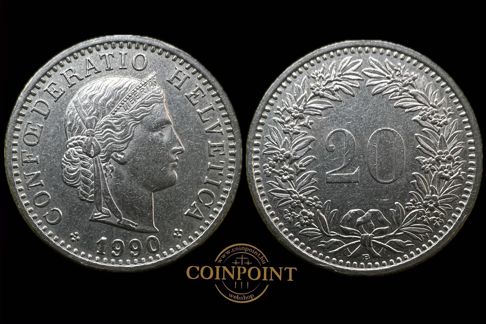 Svájc 20 Rappen 1990 KM29a 