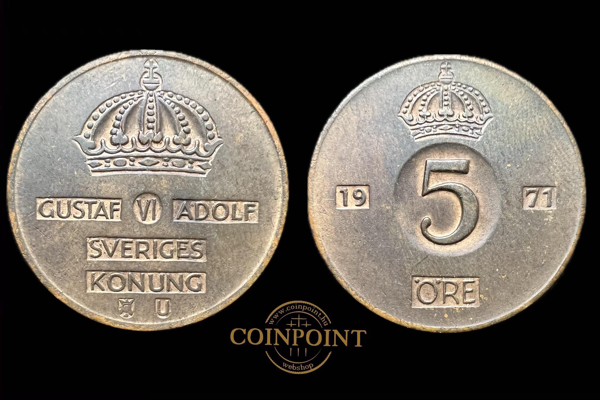 Svédország 5 Öre 1971 KM822 