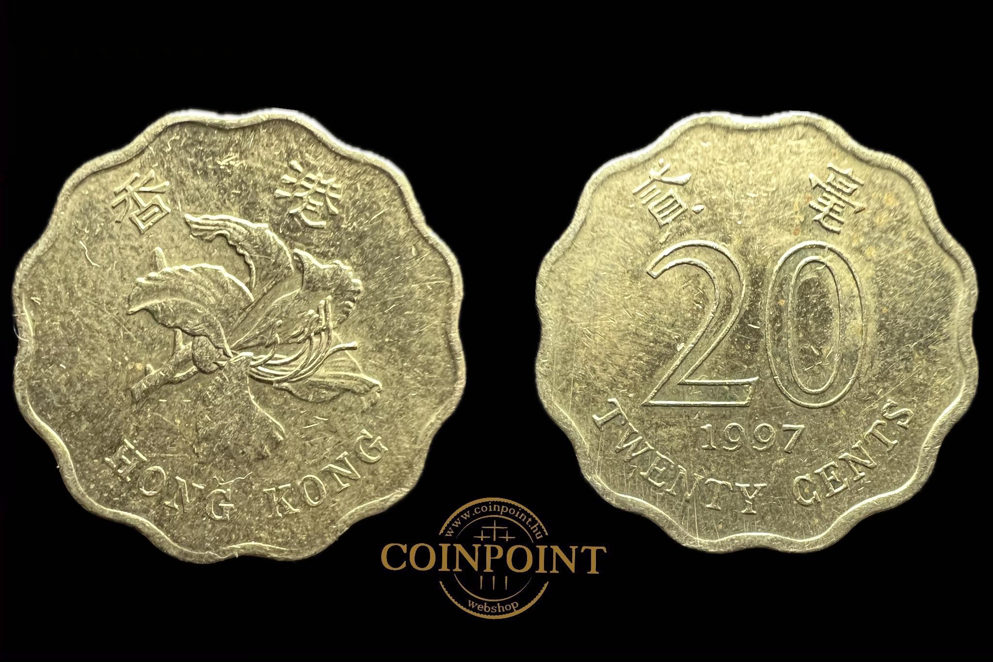 Hong Kong (Kína) 20 Cents 1997 KM67