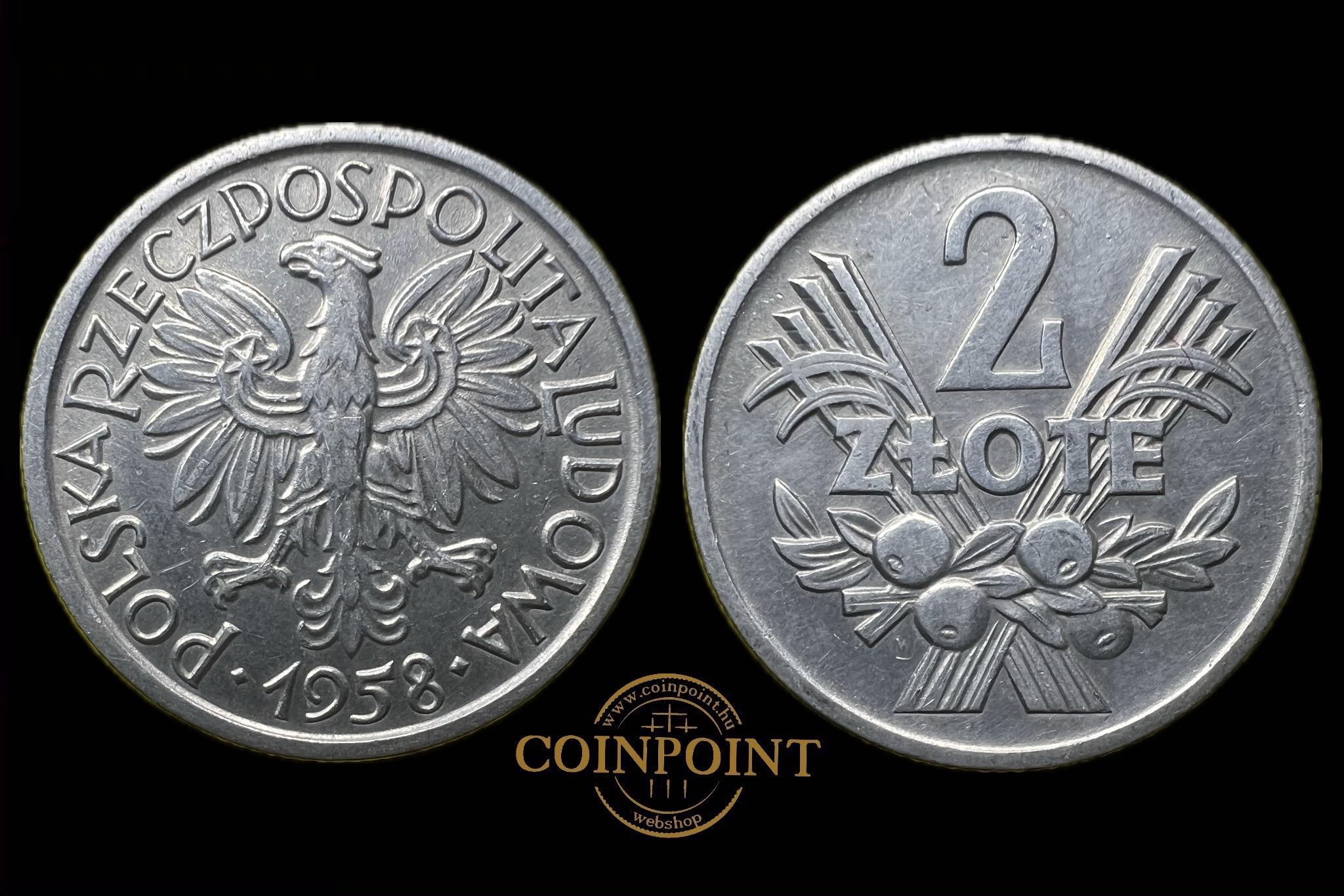 Lengyelország 2 Zlotys 1958 Y46 