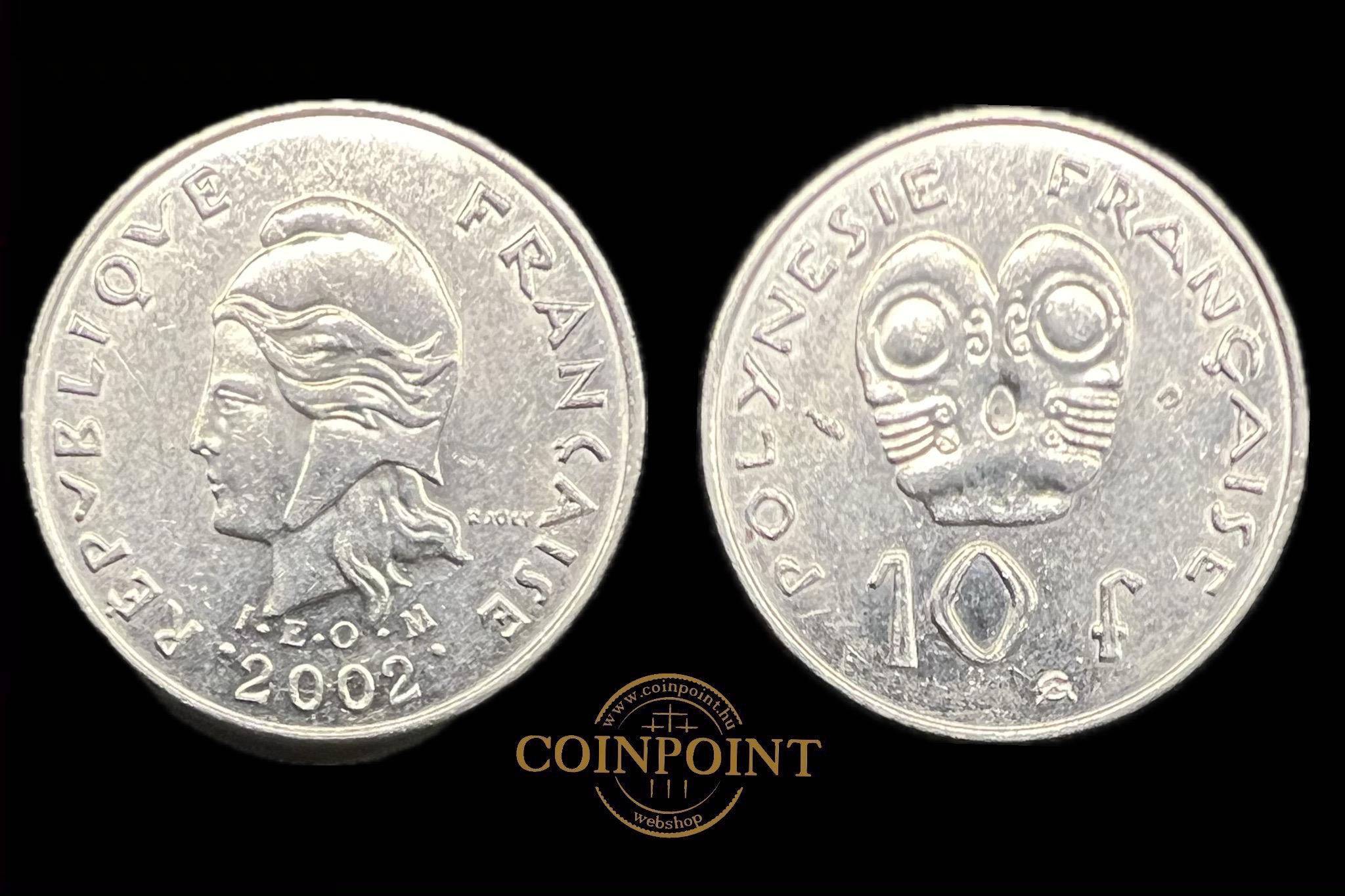 Francia Polinézia 10 Francs 2002 KM8 