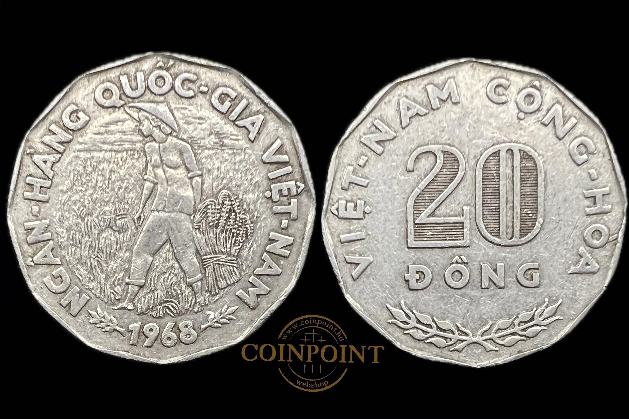Vietnam 20 Đồng 1968 KM10 