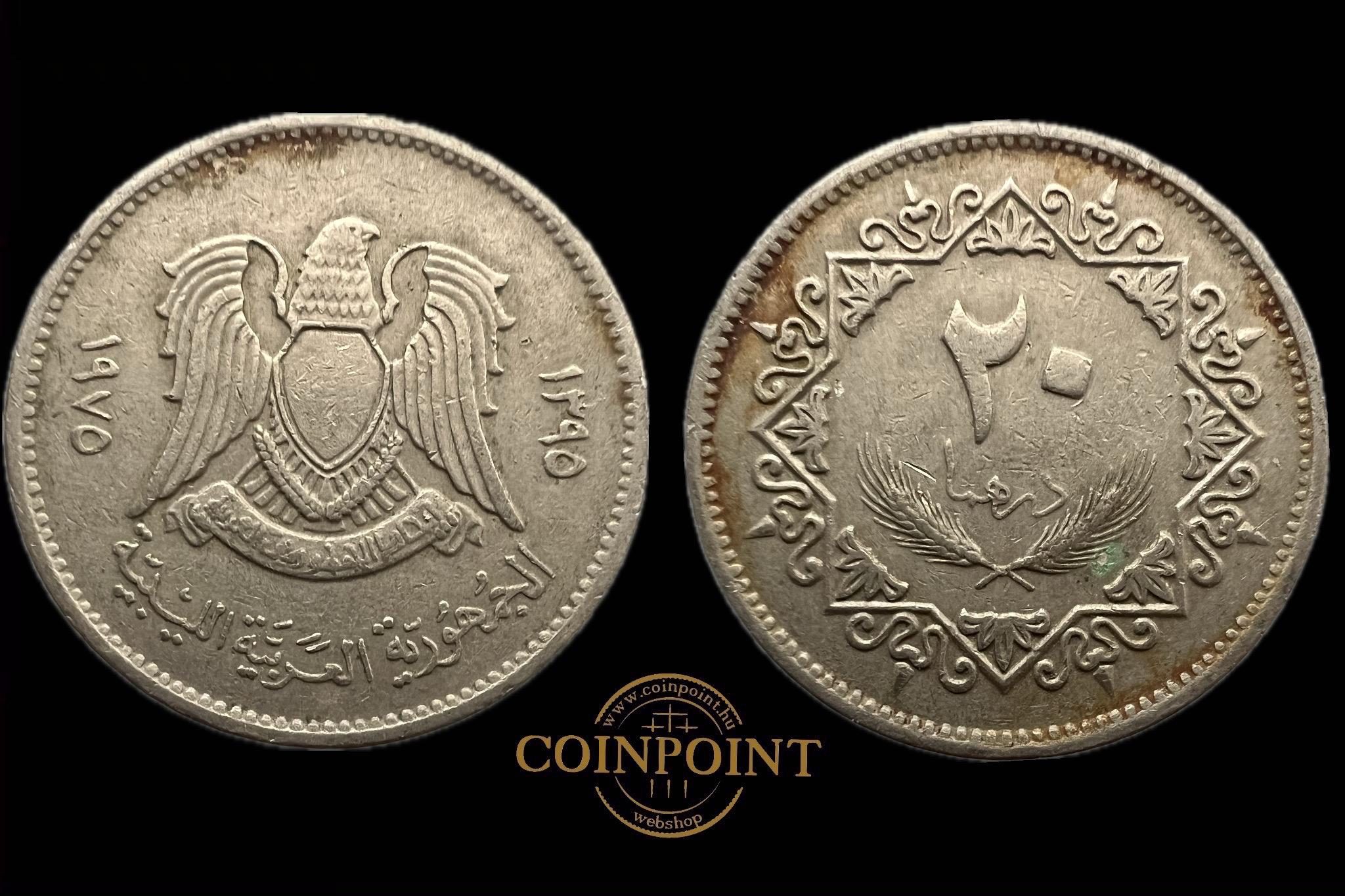 Líbia 20 Dirhams 1975 KM15 