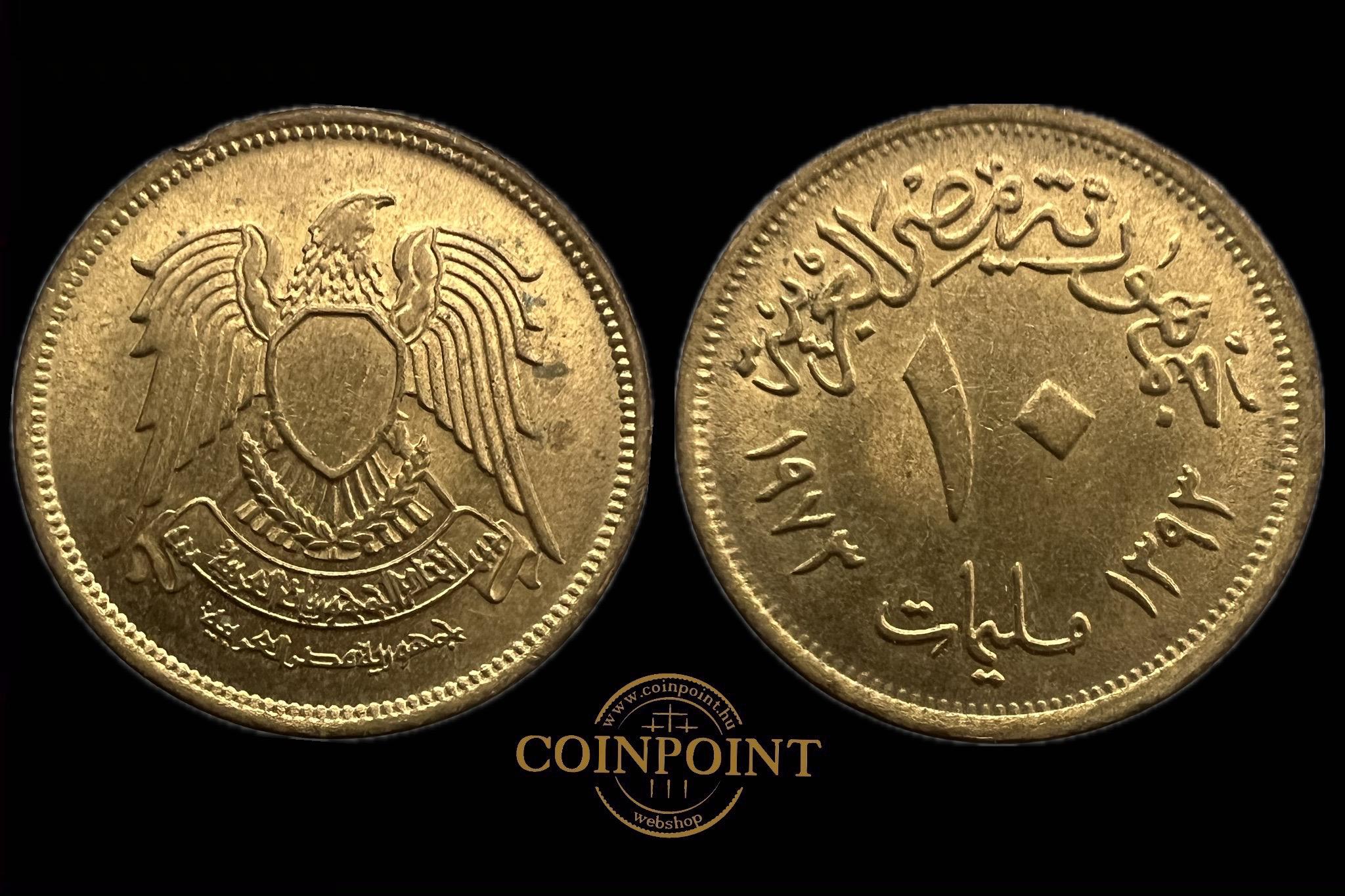 Egyiptom 10 Milliemes 1973 KM435