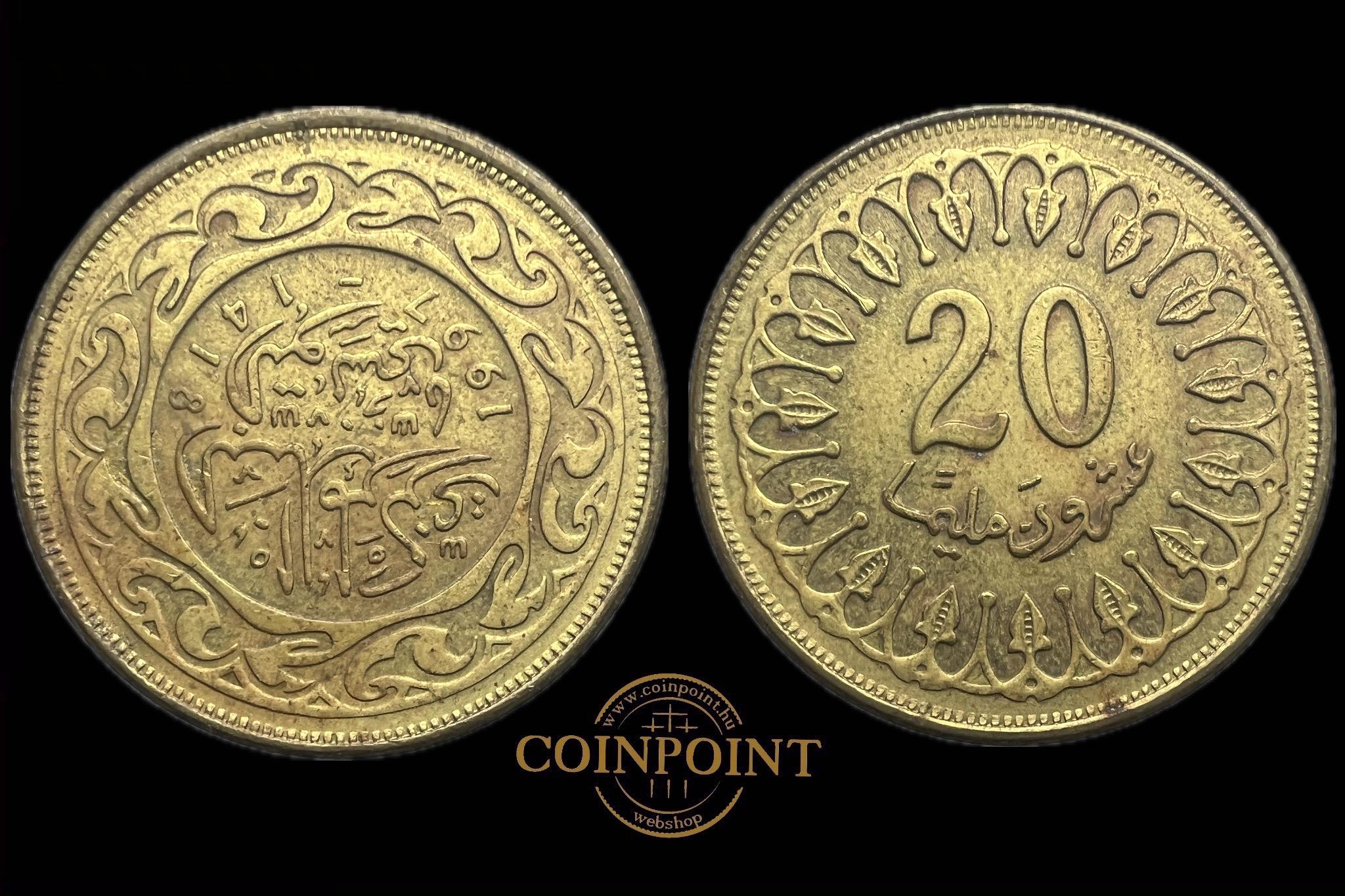 Tunézia 20 Millimes 2011 KM307a