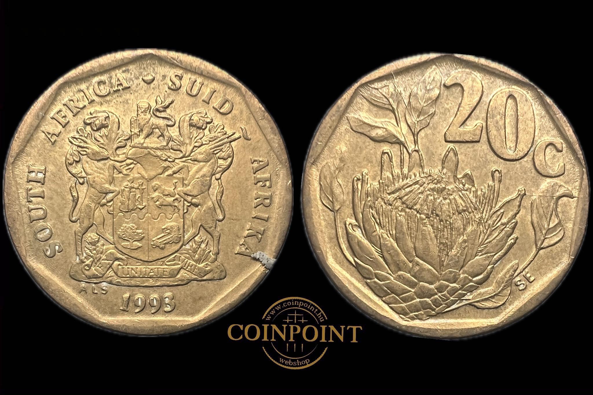 Dél-afrikai Köztársaság 20 Cents 1993 KM136 