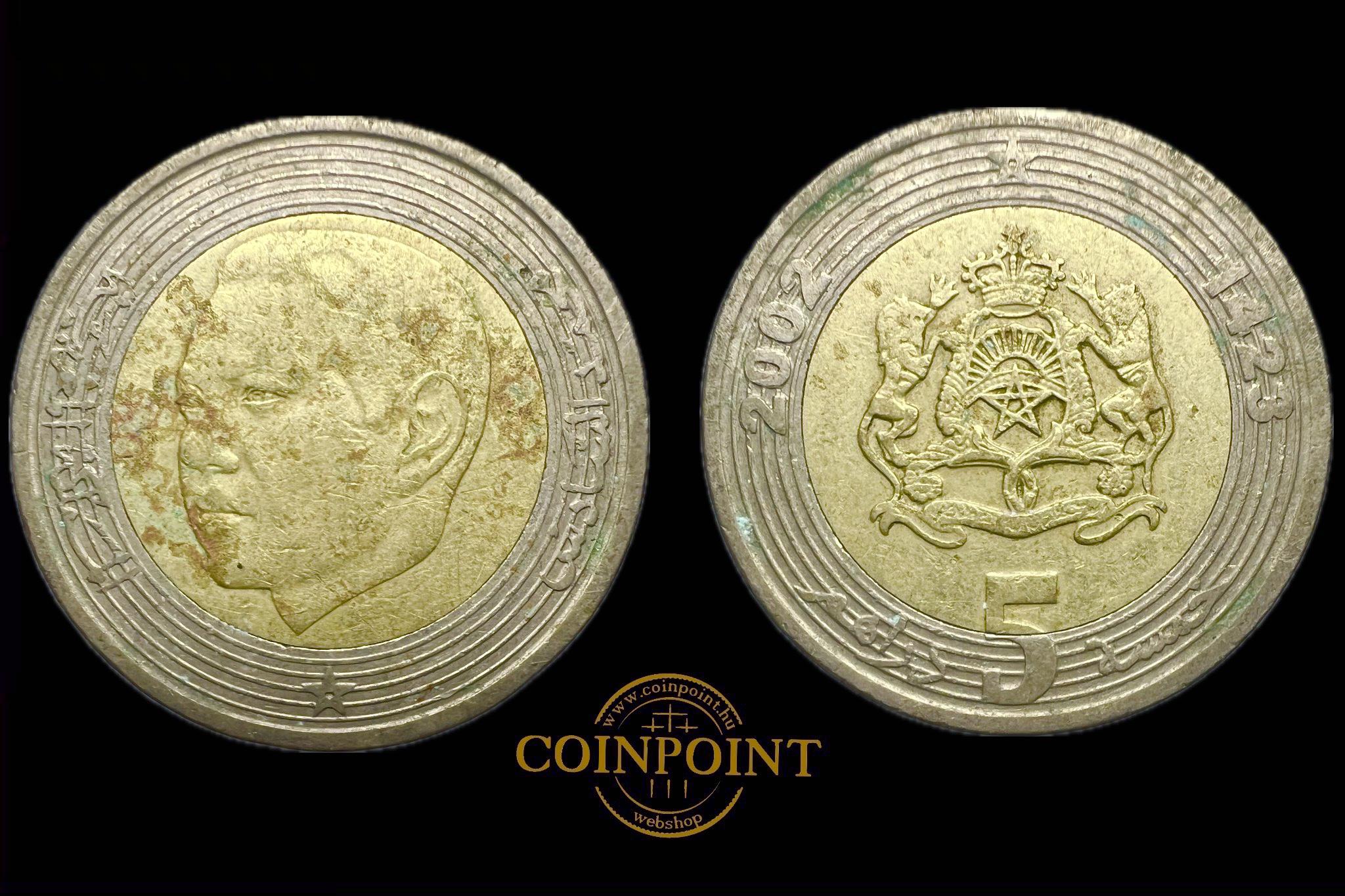 Marokkó 5 Dirhams 2002 Y109 