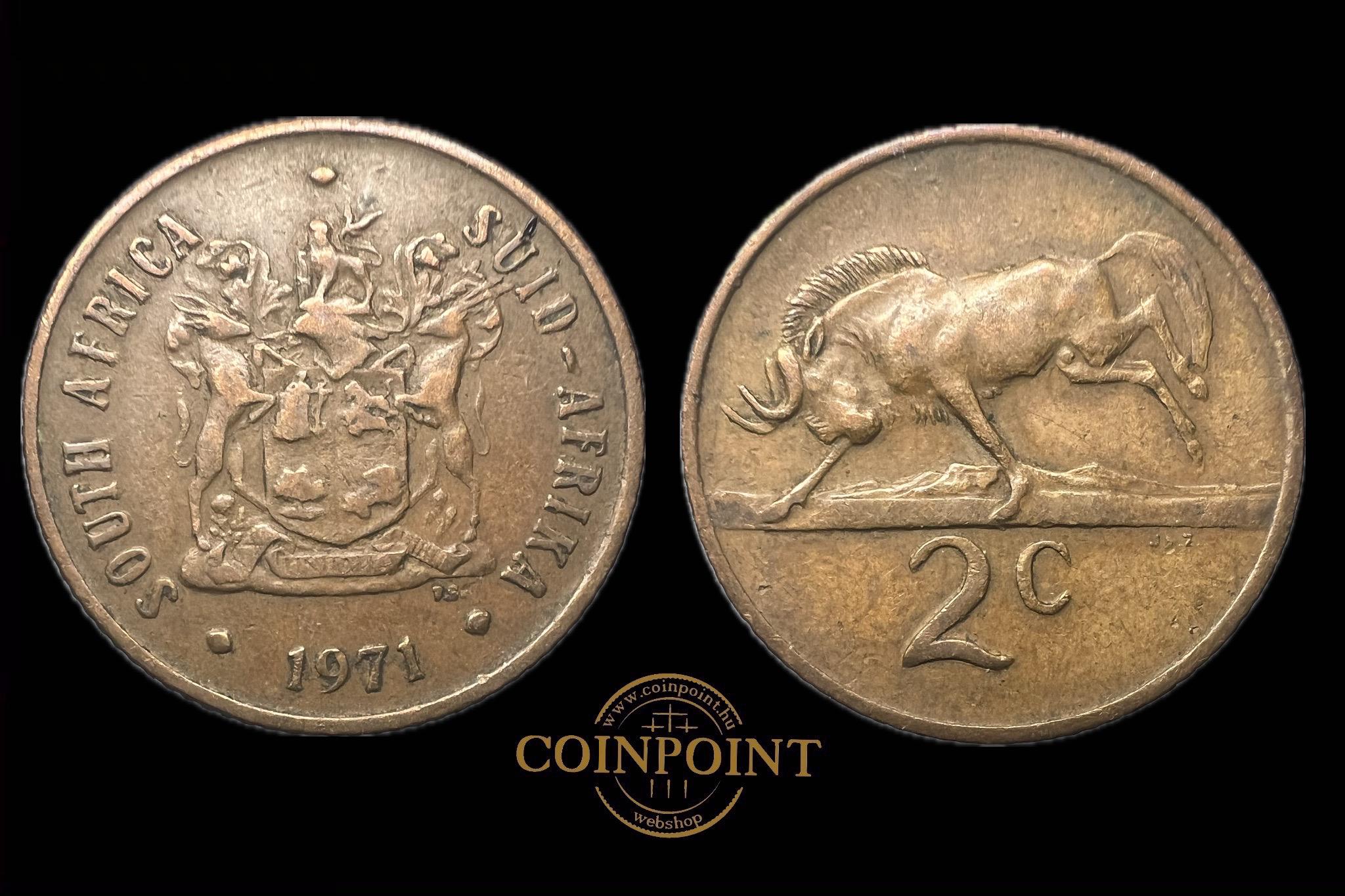 Dél-afrikai Köztársaság 2 Cents 1971 KM83 