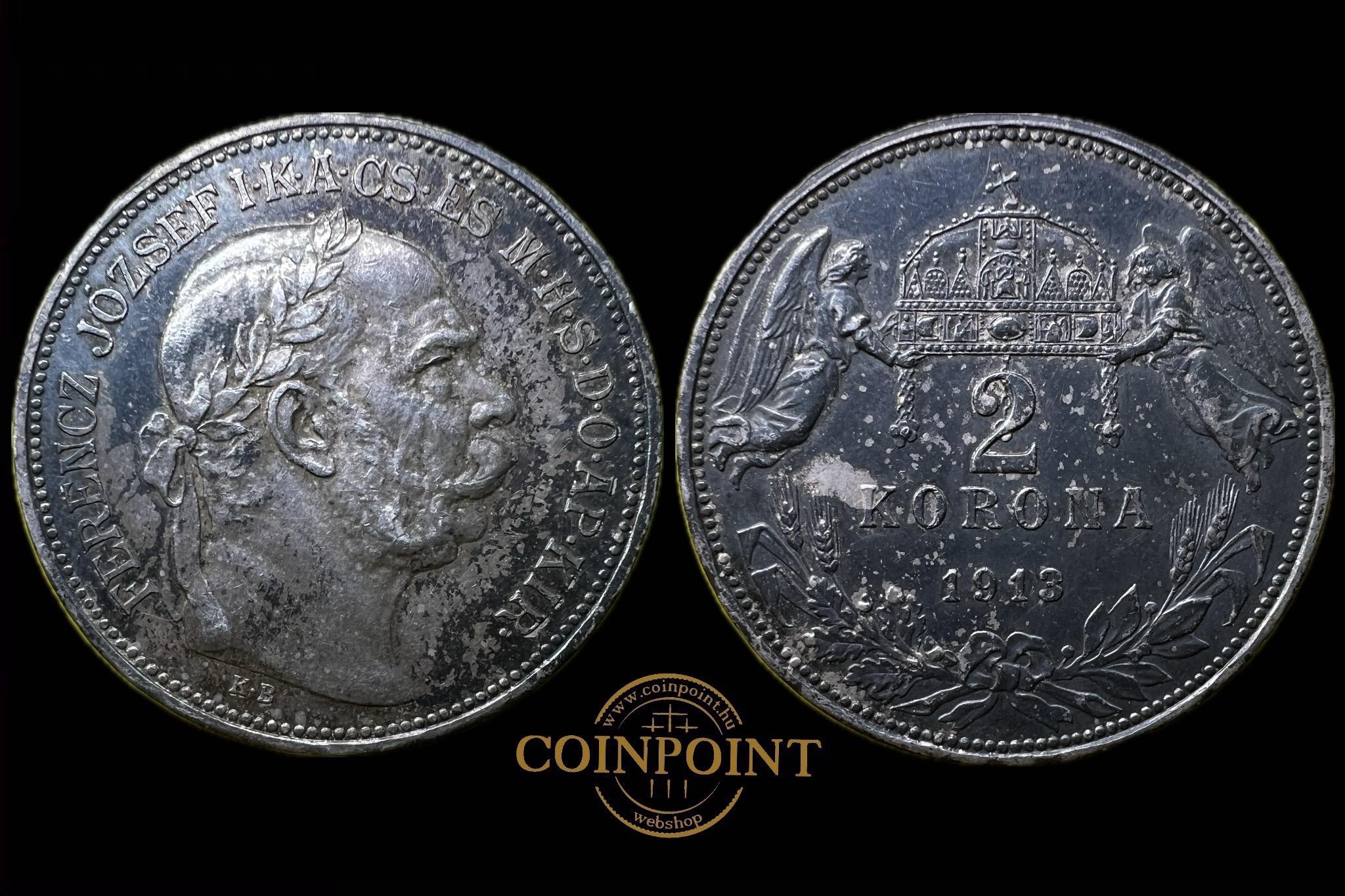 Ferenc József 2 Korona (1912) Adamo K6 (extra patina)