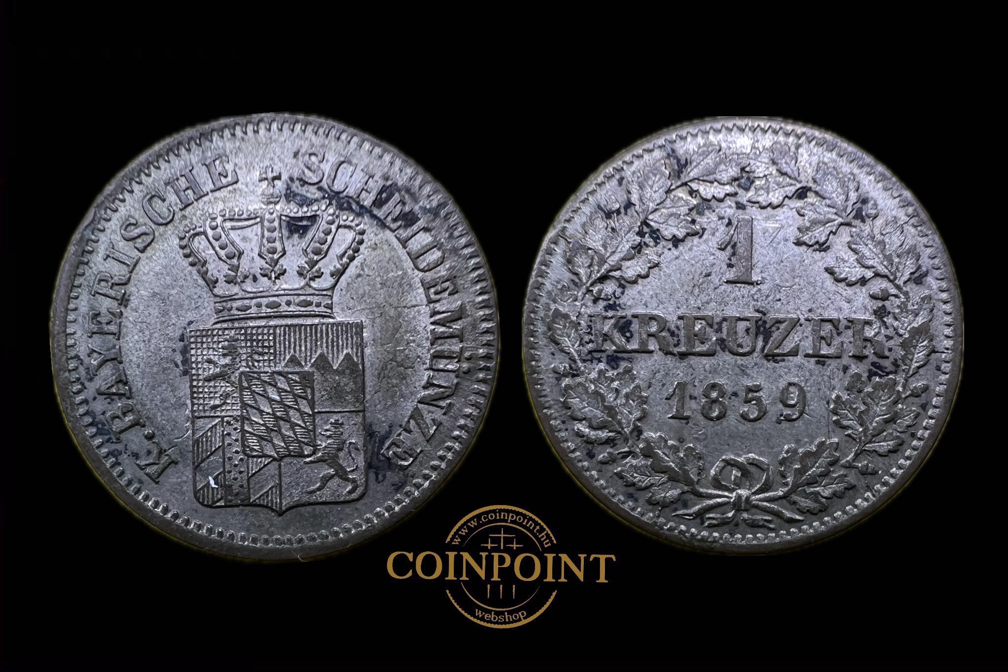 II.Maximilian 1 Kreuzer (1859) Wittelsbach 2886 