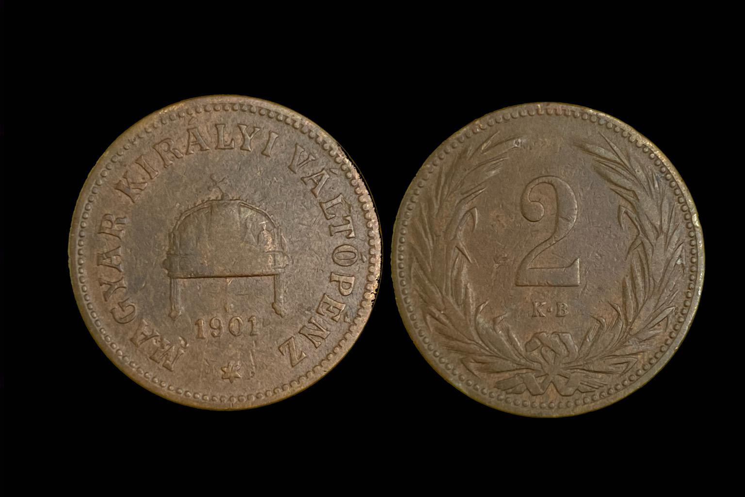 (1901) 2 fillér Adamo K2