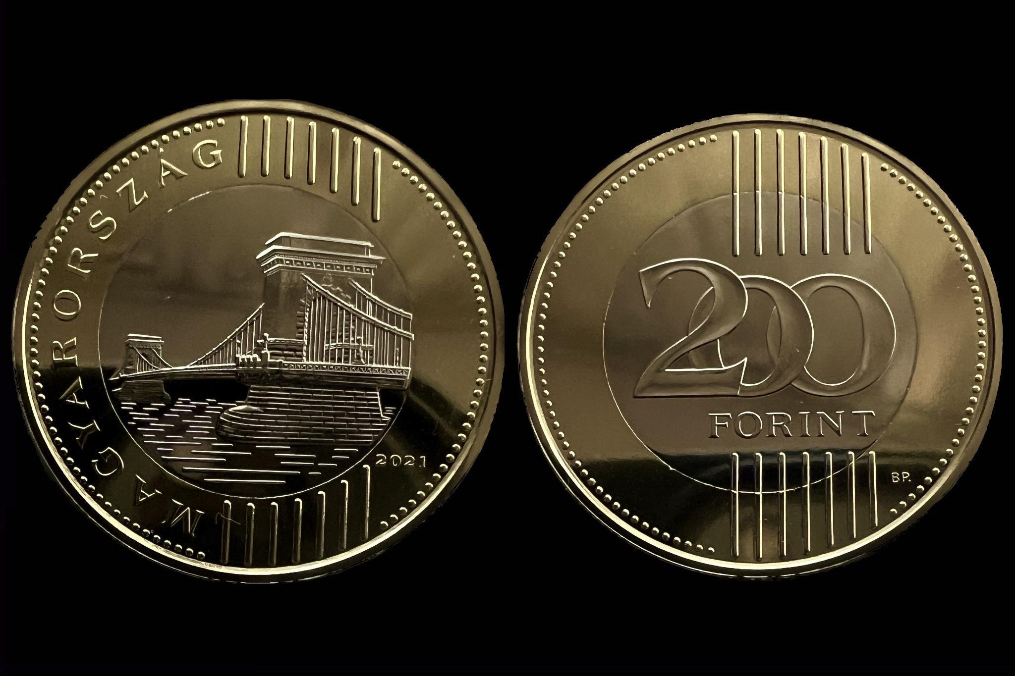 Magyarország 200 Forint (2021) UNC BU Felkefélt, fényesített verőtővel készült veret!  Adamo F13.3 