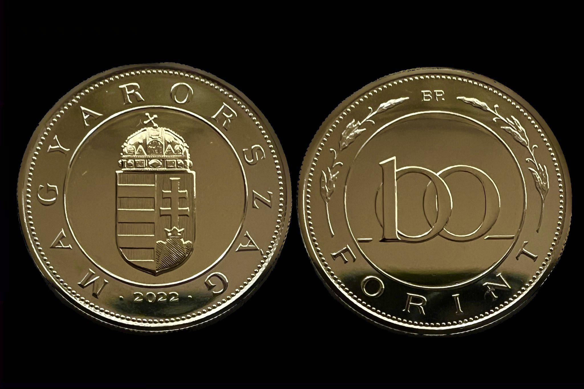 Magyarország 100 Forint (2022) UNC BU Felkefélt, fényesített verőtővel készült veret! Adamo F12.3 