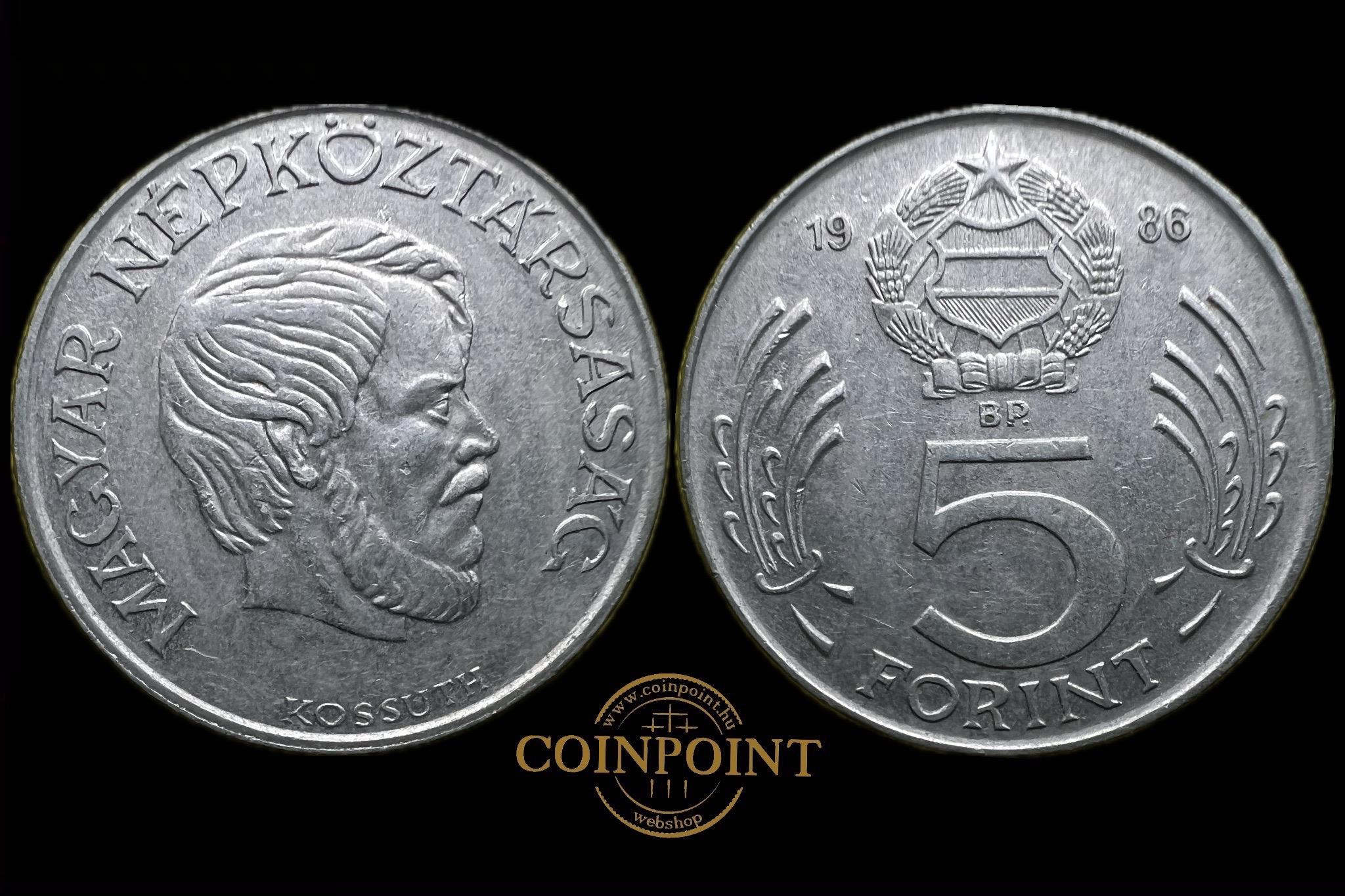 Magyar Népköztársaság 5 Forint (1986)BP Adamo F8.4 UNC