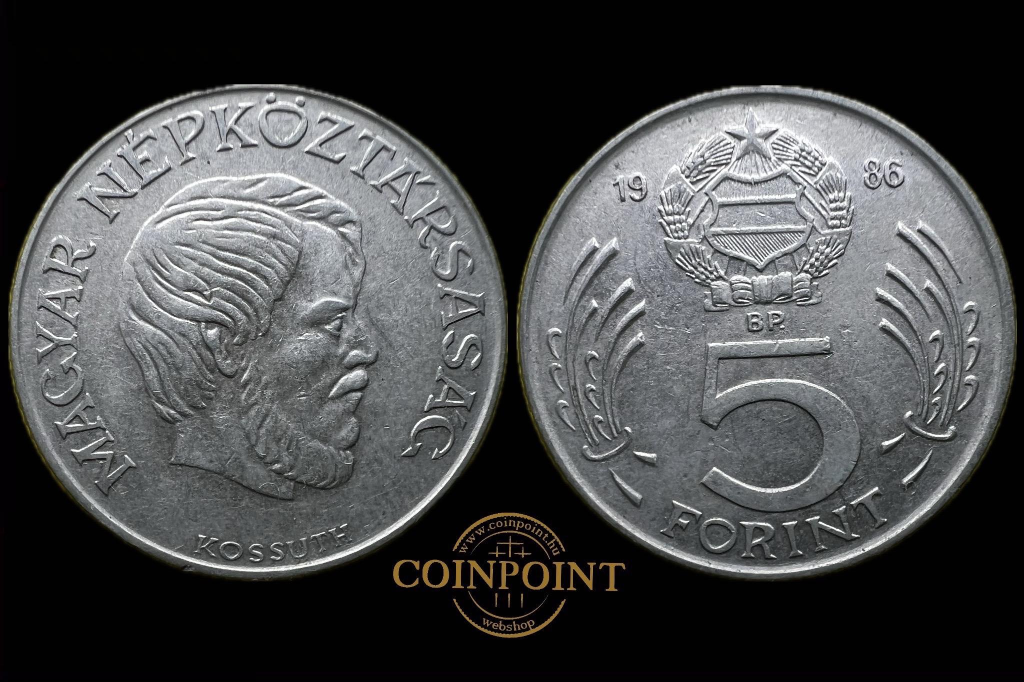 Magyar Népköztársaság 5 Forint (1986)BP Adamo F8.4 UNC 