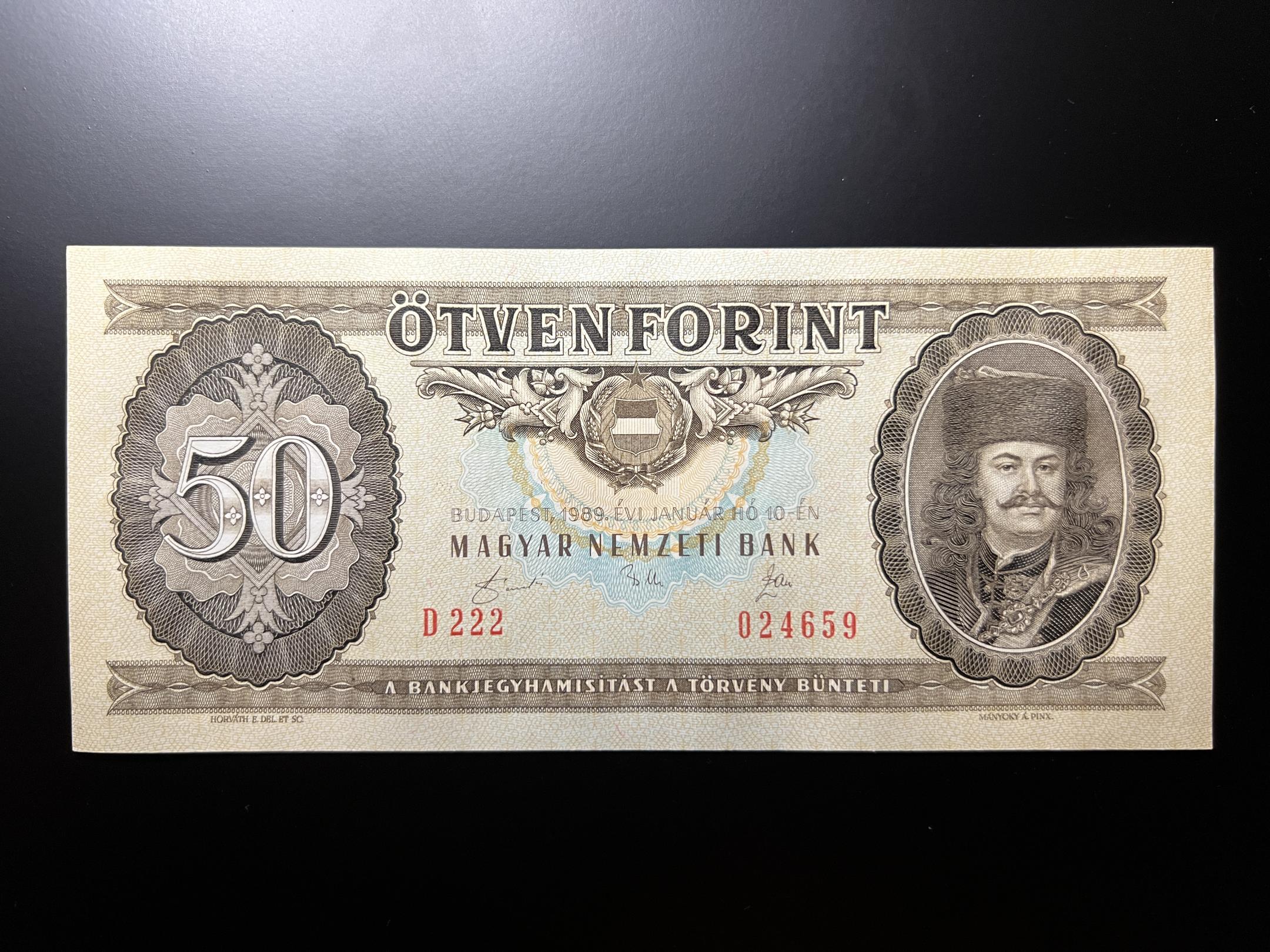 50 Forint 1989 D UNC Adamo F25 
