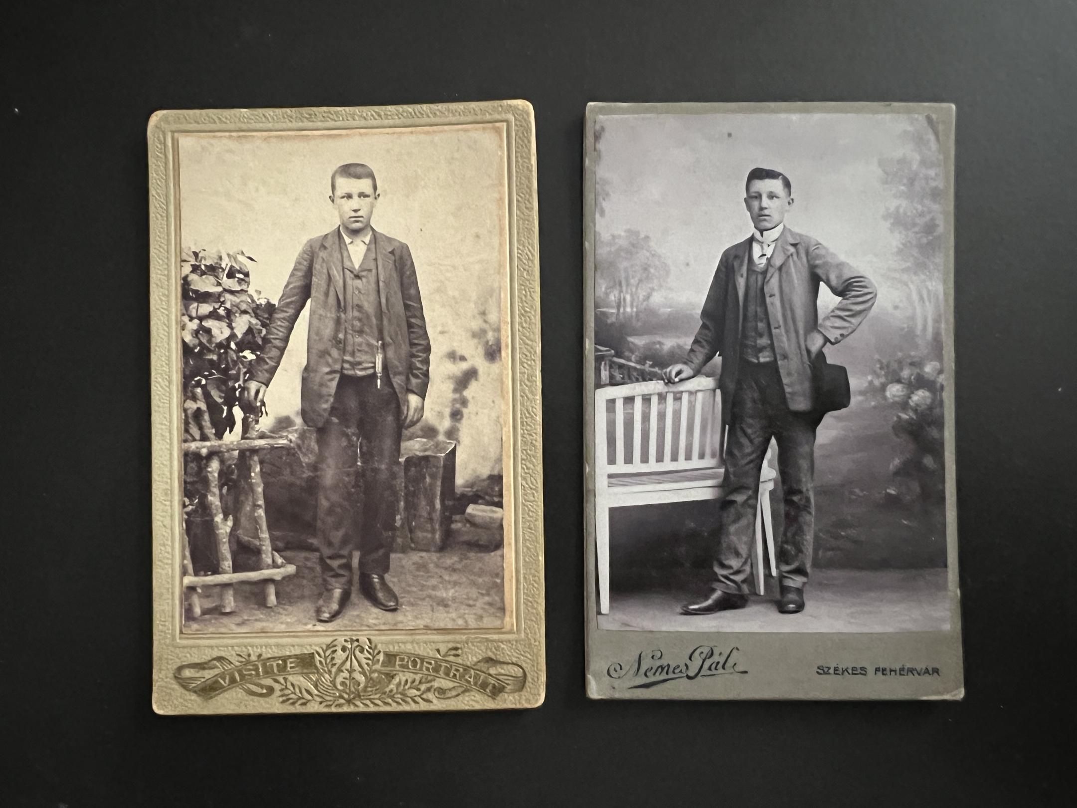Nemes Pál Székesfehérvár 1908, keményhátú vizitkártya fotó