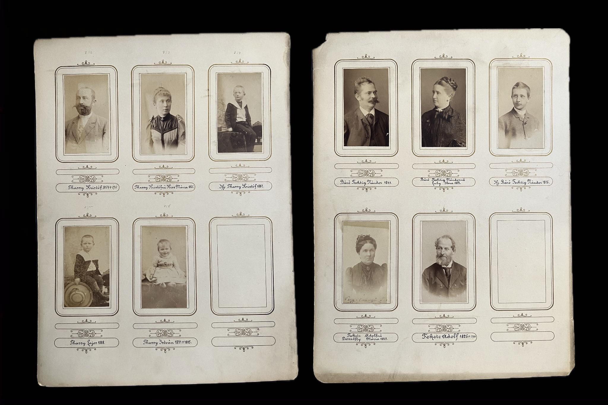 Fotóalbum oldal 10 fotóval 1800-as évek