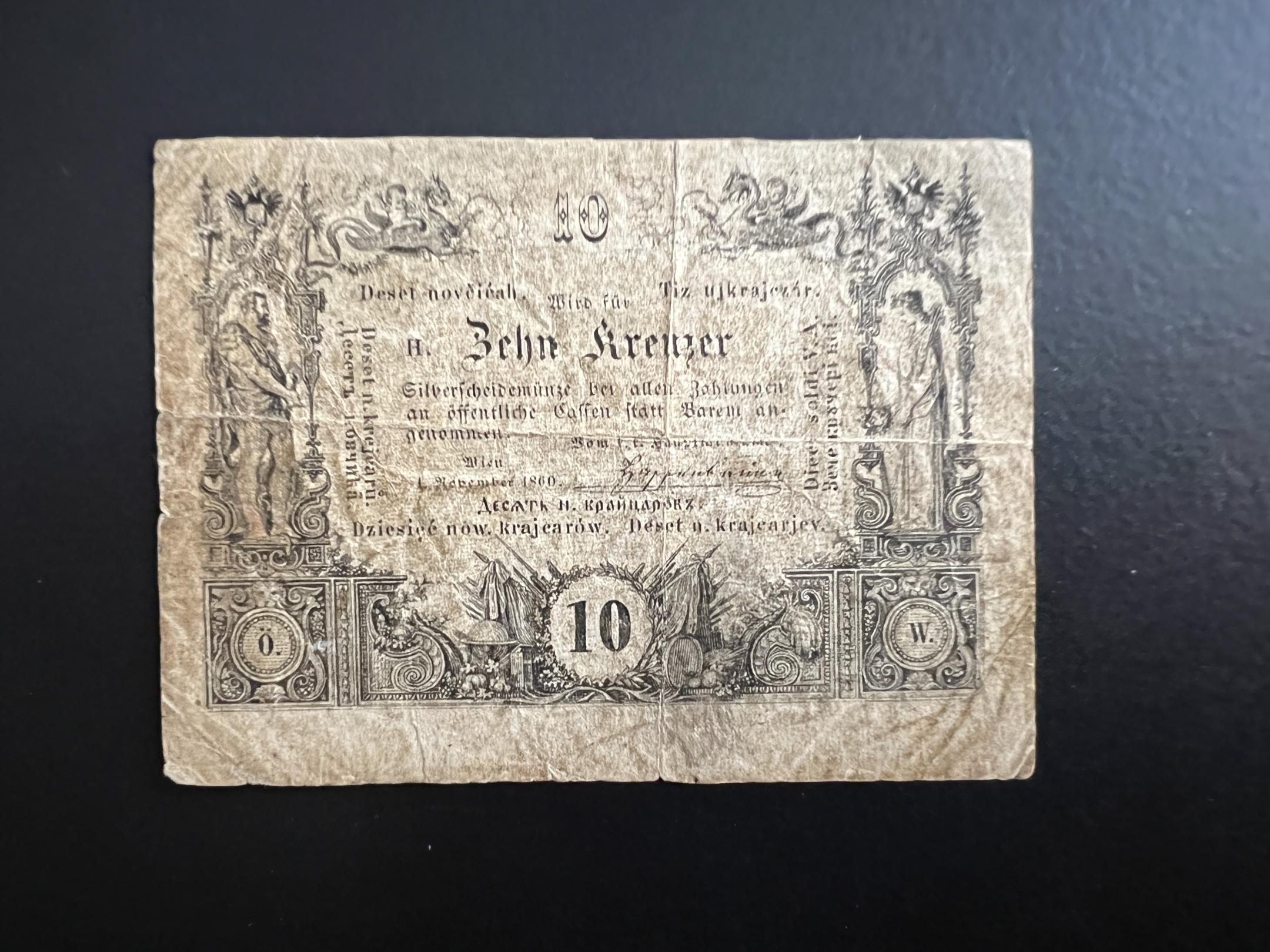 10 kreutzer (1860)H Adamo G92 F 