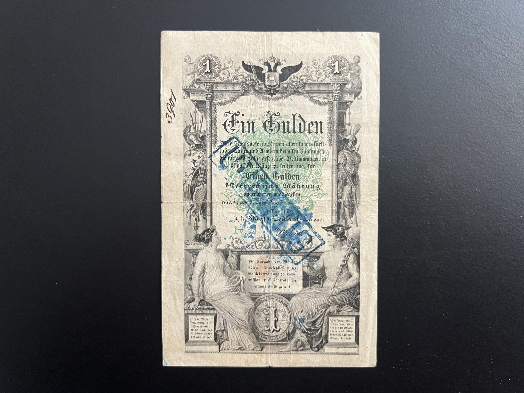 1 Gulden (1866) Adamo G97 VF